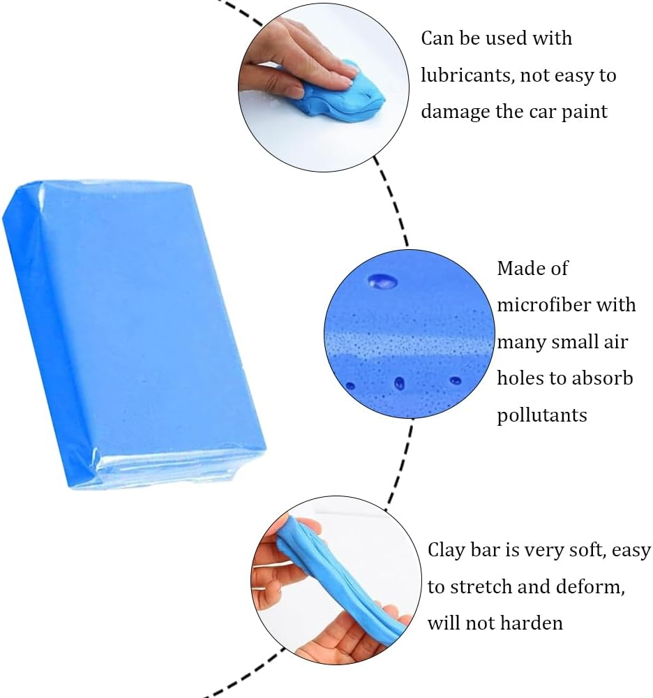 16 Pcs of Clay Rod Set, Totaling 800 Grams of Clay Rods 4-Color Clay Rods for Car Beauty, Scratch Free Magic Clay Rods for Car Beauty and Cleaning, Used for Car Washing, RV, Bus, and Glass Cleaning image number 5