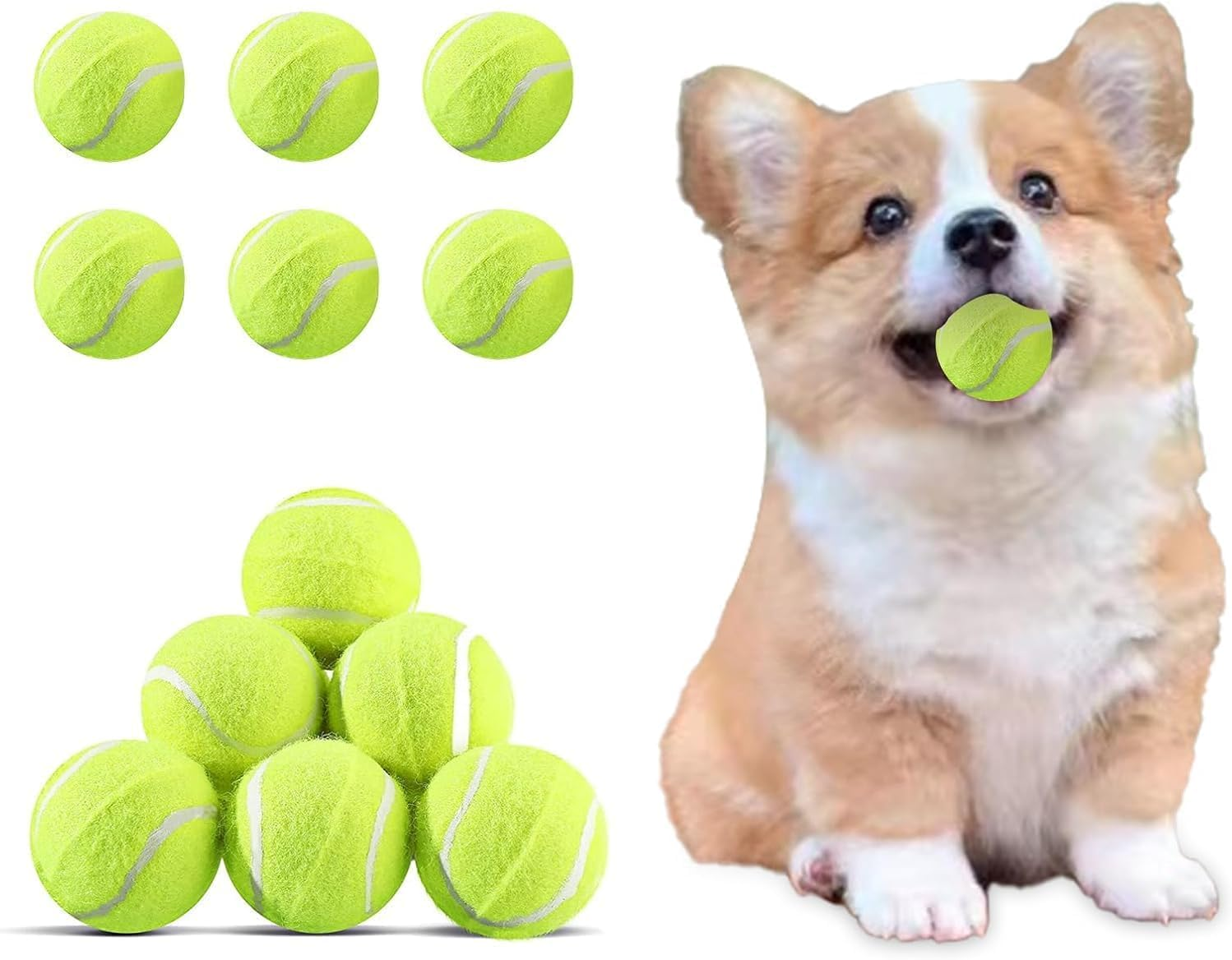 12 Pack Mini Tennis Balls for Pet Playing Fecth, 2 Inch Dog Training for Small Size Dogs, Interactive Dog Playing Balls Fits 2 Inch Automatic Dog Ball Launcher image number 2