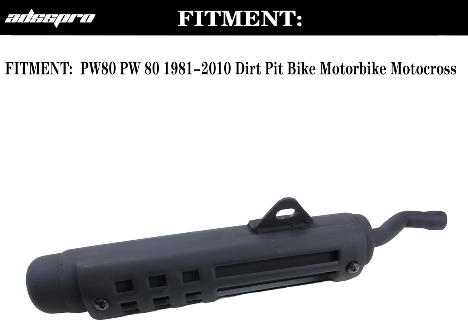 Adsspro Motorcycle Silencer Exhaust Muffler Pipe System Part for PW80 PW 80 1981-2010 Dirt Pit Bike Motorbike Motocross image number 2