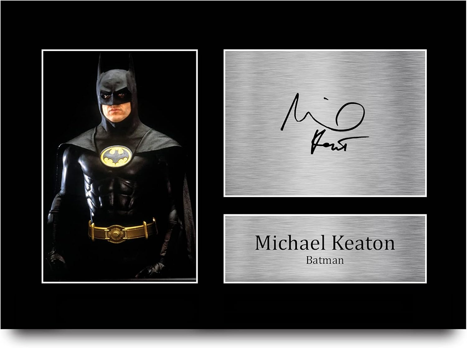 HWC Trading FR A3 Michael Keaton Batman Gifts Printed Signed Autograph Picture for Movie Memorabilia Fans - A3 Framed