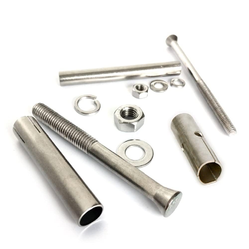 20X NUZAMAS M8X120Mm Expansion Bolts 304 Stainless Steel Expansion Sleeve Anchor Bolt Heavy Duty Fixing Anchors for Screws Wall Building image number 4
