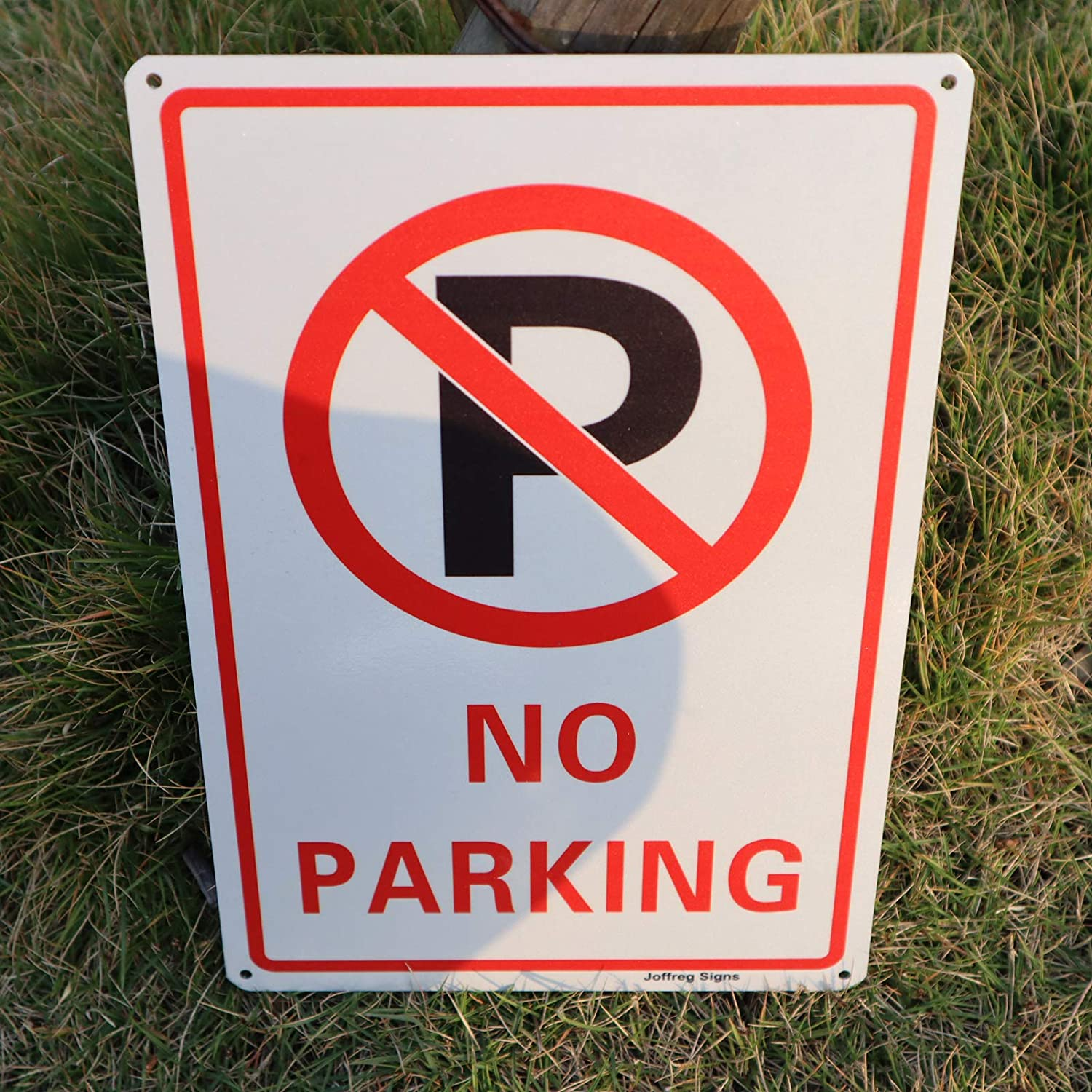 Joffreg No Parking Sign,20 X 30 Cm,Uv Protected,Weather Resistant,Waterproof,Durable Ink,Easy to Mount,Reflective Aluminum,2 Pack image number 3