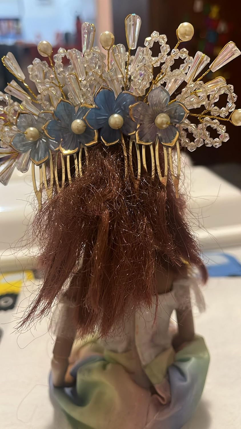 NTY Collections Wedding Hair Accessories - Handmade Bridal Hair Clip, Comb, Pins for Bride and Women- Blue Pack of 1 image number 1