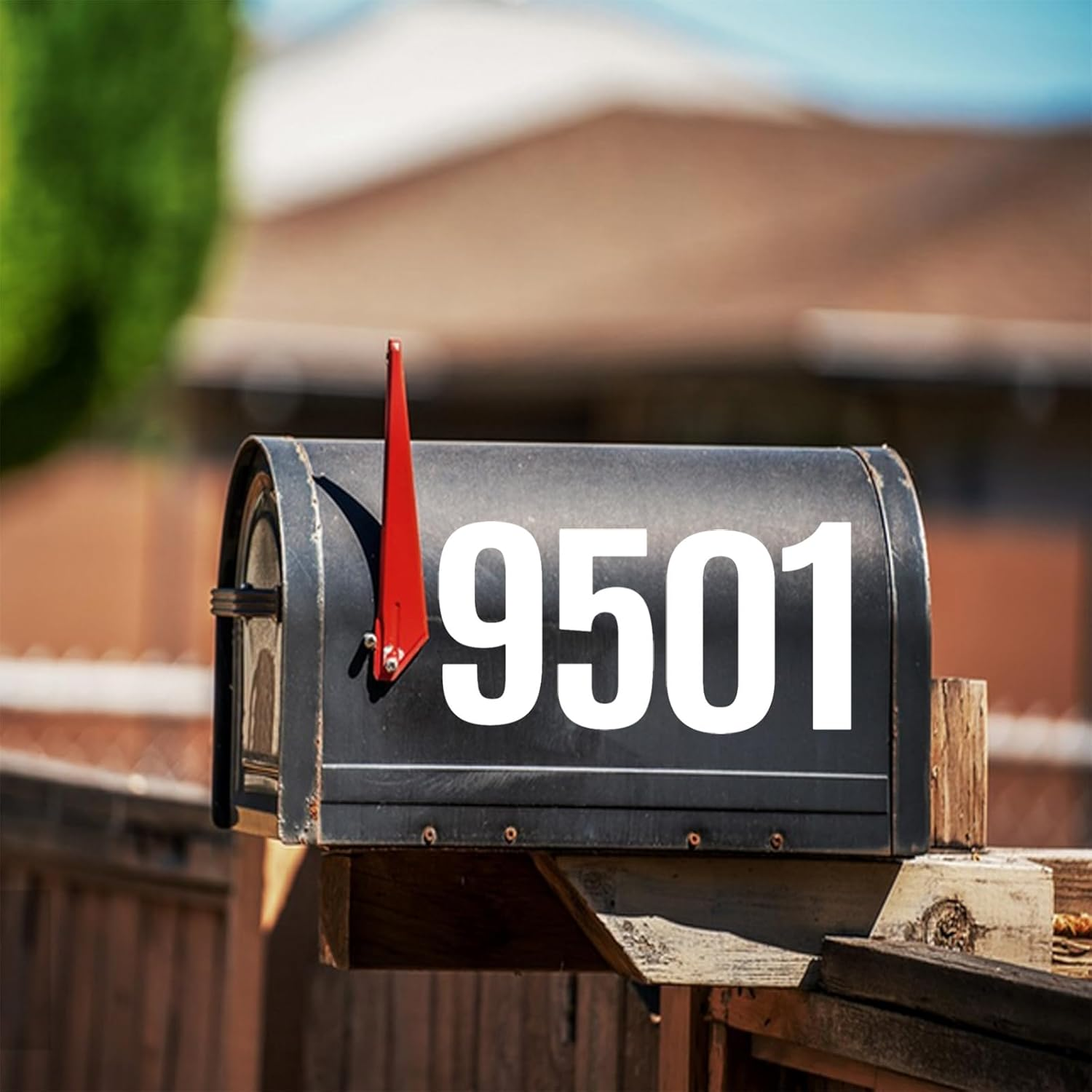 6 Sheets Mailbox Numbers Stickers, 3 Inch Self Adhesive Vinyl Waterproof Letter Stickers, Large Decals House Numbers for Signs Cars Doors Business Address Number, Classroom Decor, Door - Blue image number 2