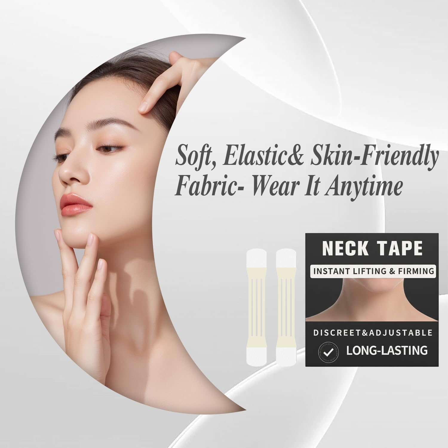 Face Lifting Tape - 20PCS Adjustable V-Line Chin Strap for Double Chin,Jawline Contour & Firming Face Slimming Belt image number 5