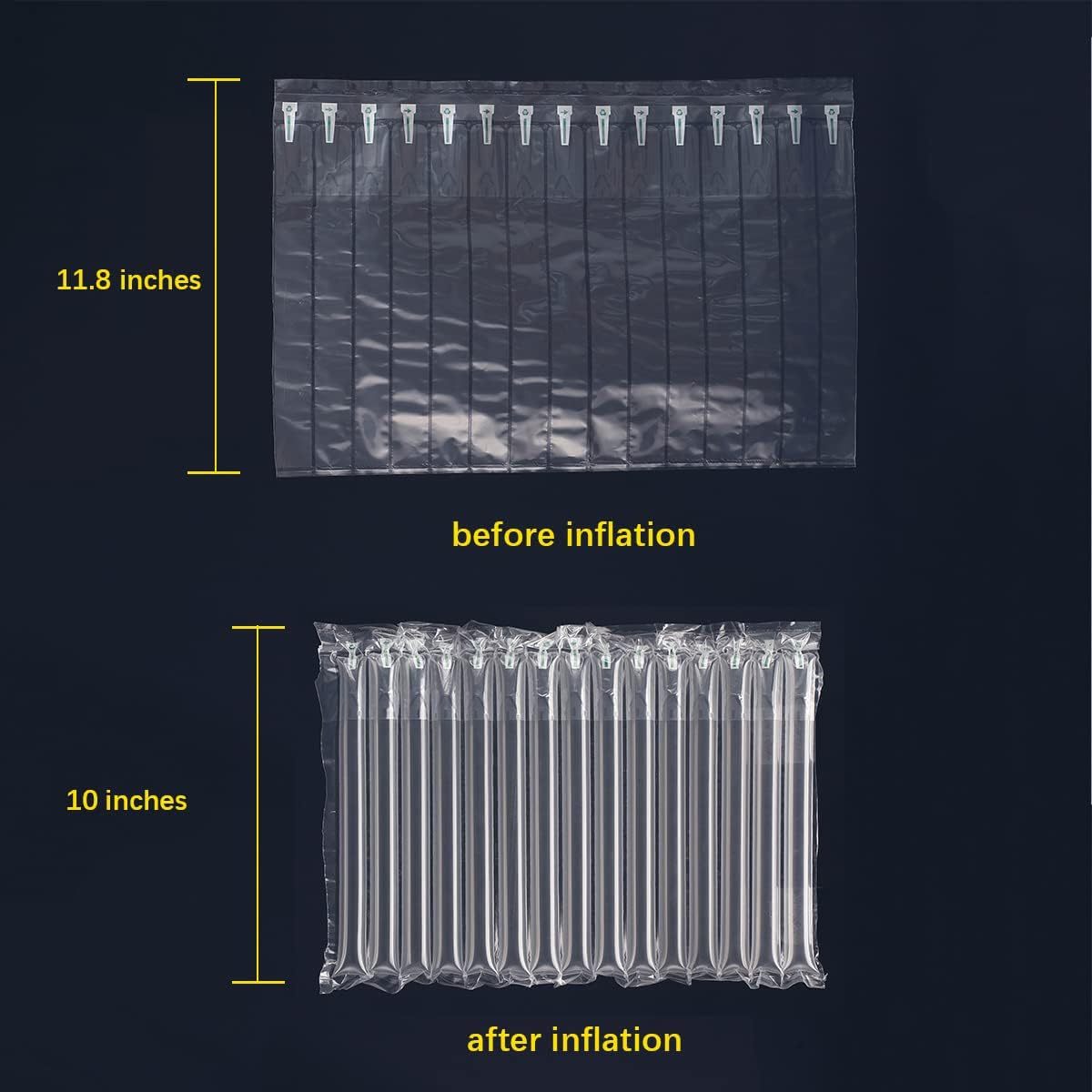 Bubble Cushioning Wrap Roll, 11.8 Inch X 164 Feet Inflatable Air Column Wrap for Heavy Duty Packing and Shipping 50 Microns Thick and Strong Large Air Bubbles for Moving Fragile Items image number 1