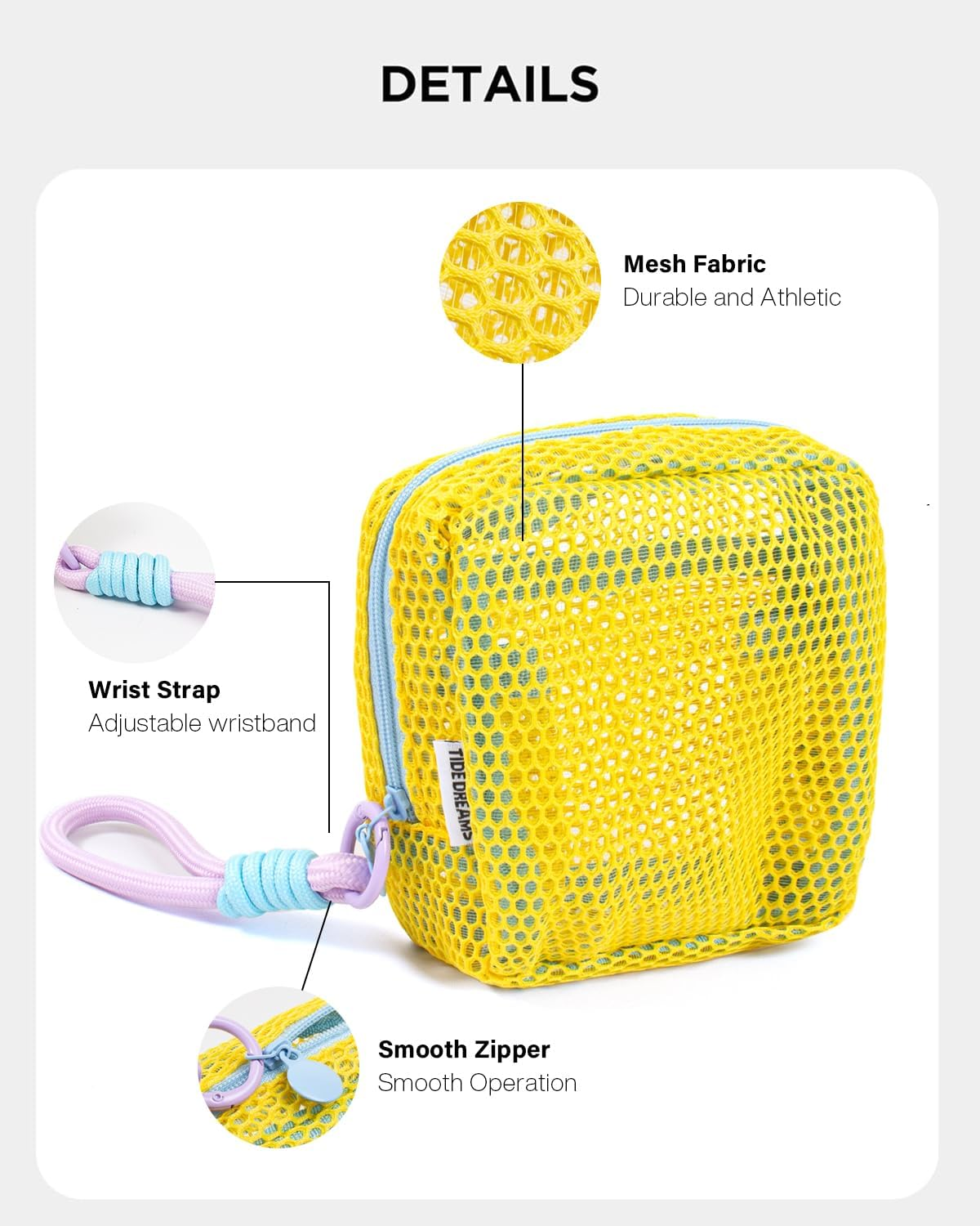 DDPOND Mesh Makeup Bag Mesh Cosmetic Bag Travel Toiletry Bag Pouch with Zipper Mini Cute Makeup Cosmetic Travel Toiletry Purse Bag for Travel Accessories (Green) image number 3