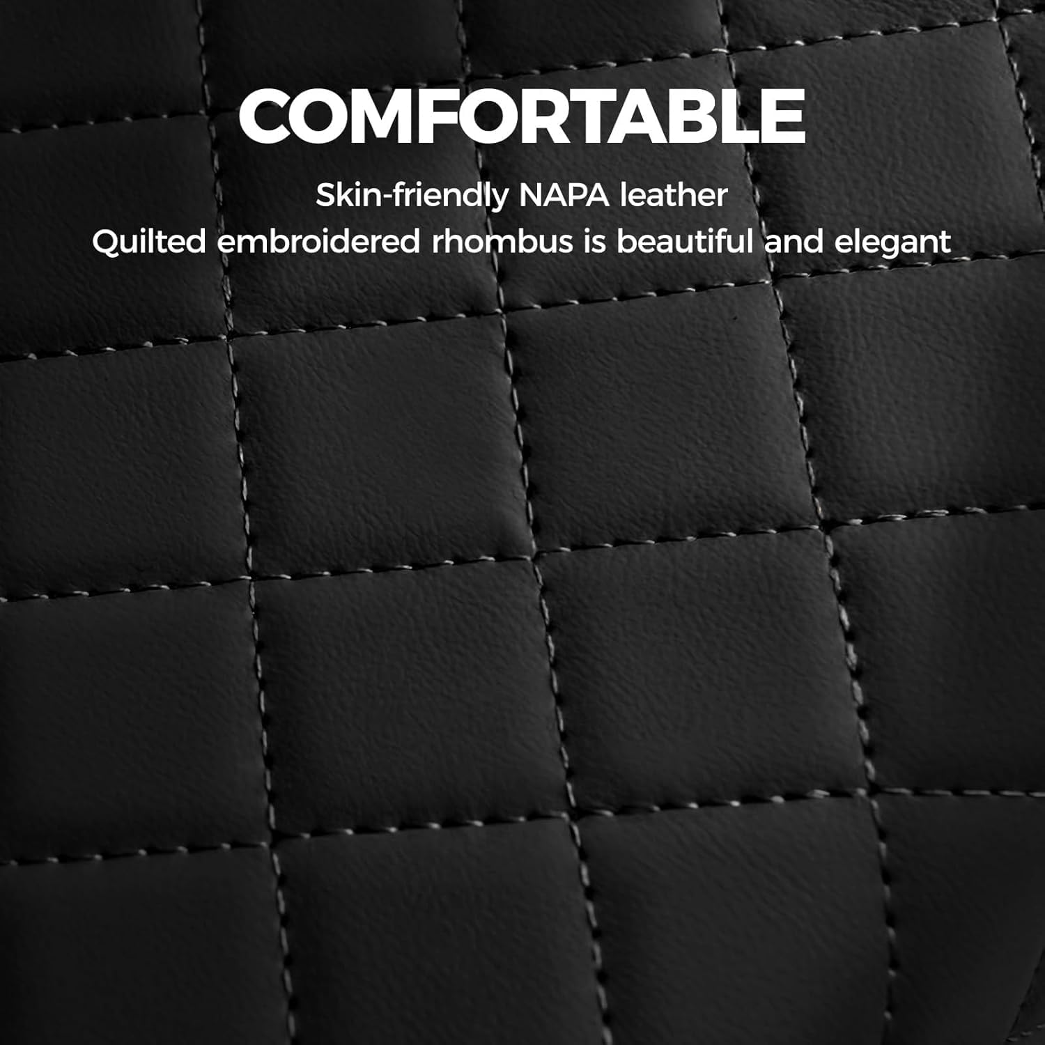 Upgraded Car Centre Console Cover, Universal Leather Memory Foam Armrest with Organizer with 2 Storage Bags, 2 Cup Holder and Tissue Box for Car, Suvs Black with Red Trim image number 1