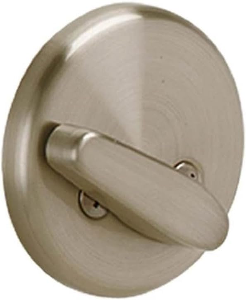 Schlage B81619 Satin Nickel Single Sided Residential Deadbolt with Thumbturn and outside Trim Plate from the B-Series image number 2