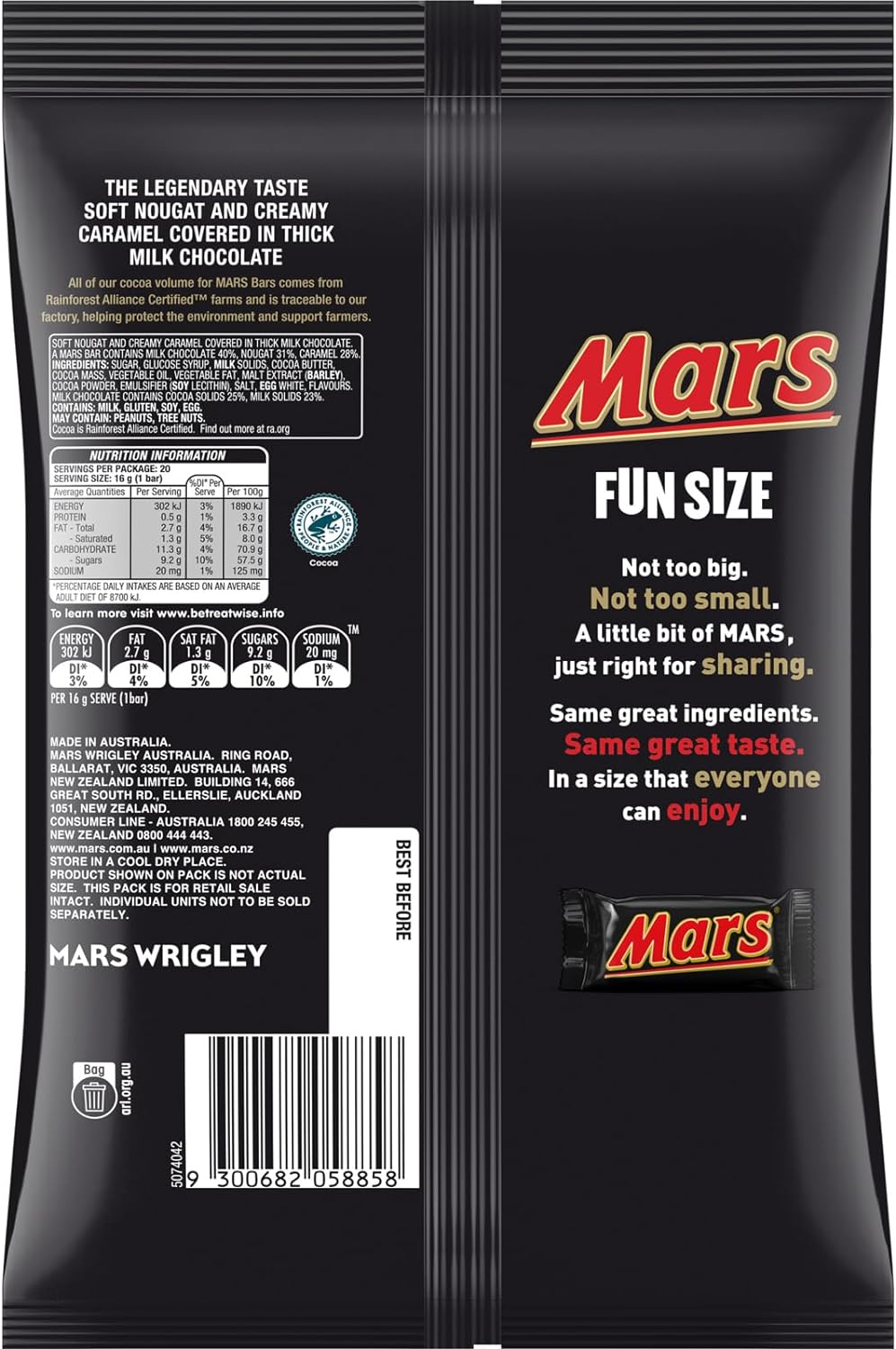 Mars Chocolate Party Share Bag 20 Pieces 320G image number 1