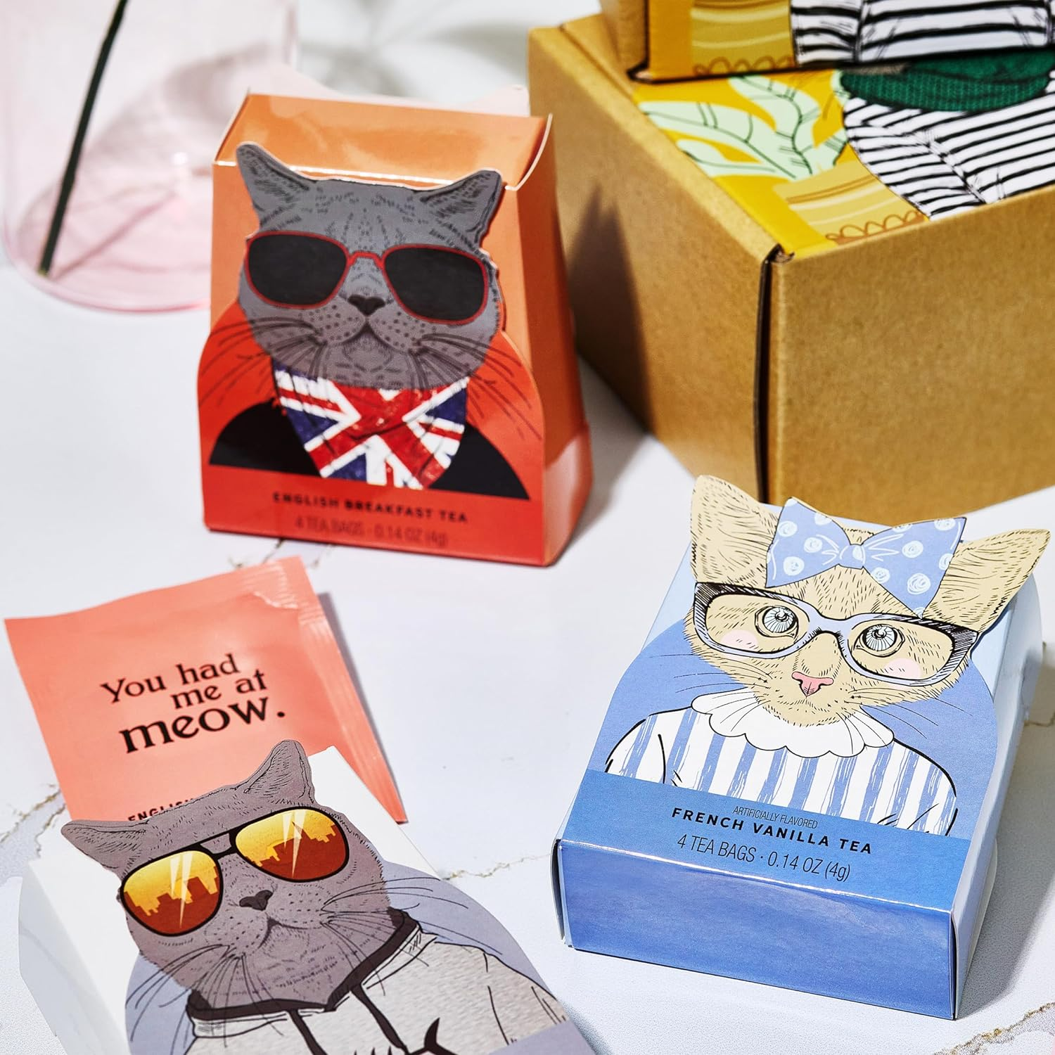 Thoughtfully Gourmet, Tea Affirmations Cat Lover Gift Set image number 3