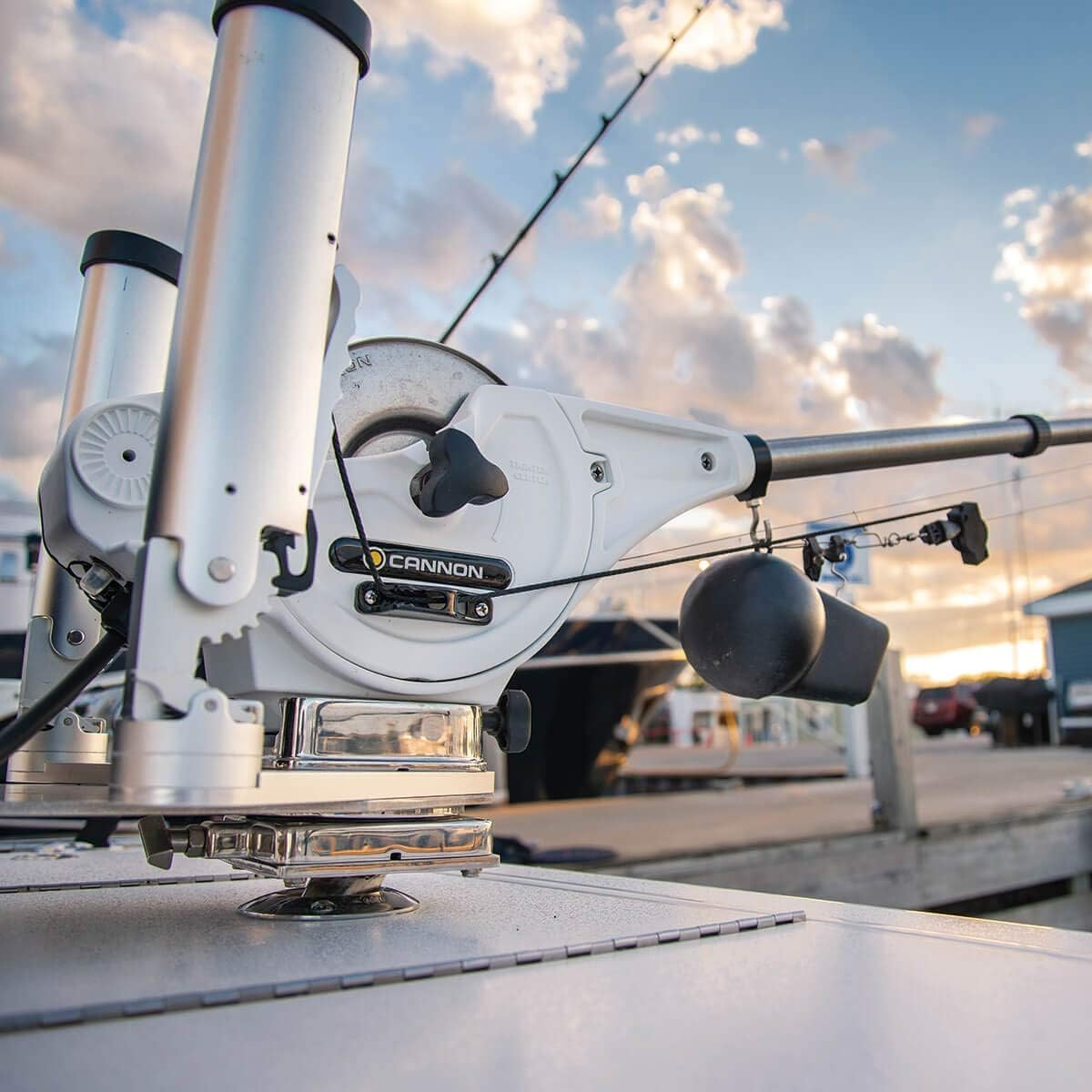 Cannon 1903002 Low-Profile Swivel Downrigger Mounting Base, Stainless Steel image number 2