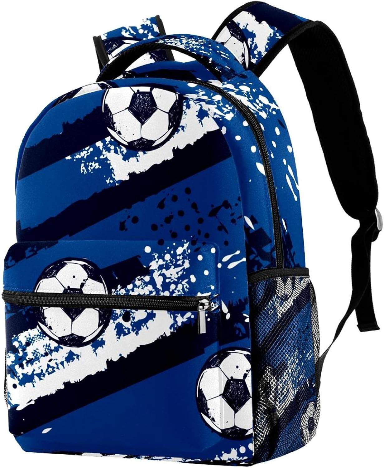 Abstract Grunge Football Pattern Backpack Students Shoulder Bags Travel Bag College School Tote Backpacks image number 5