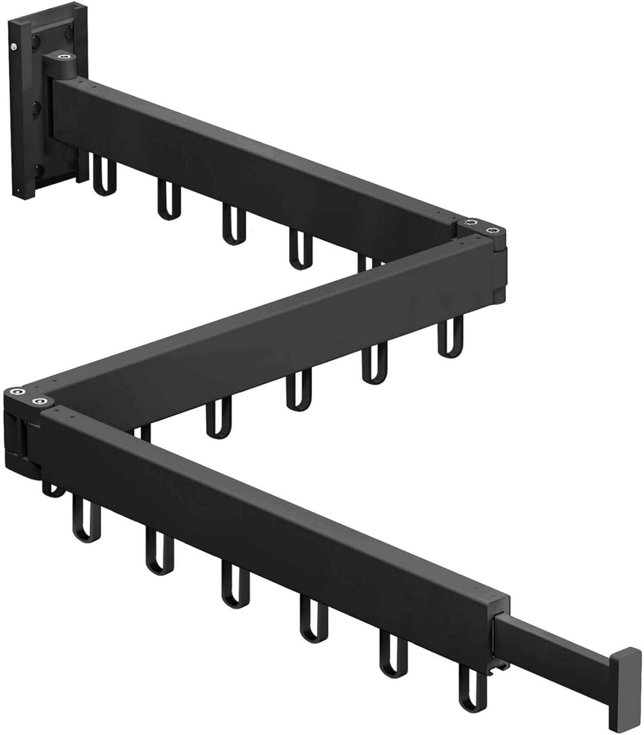 Tooleroo Clothes Drying Rack Tri-Fold Wall-Mount Space-Saving Laundry Hanger