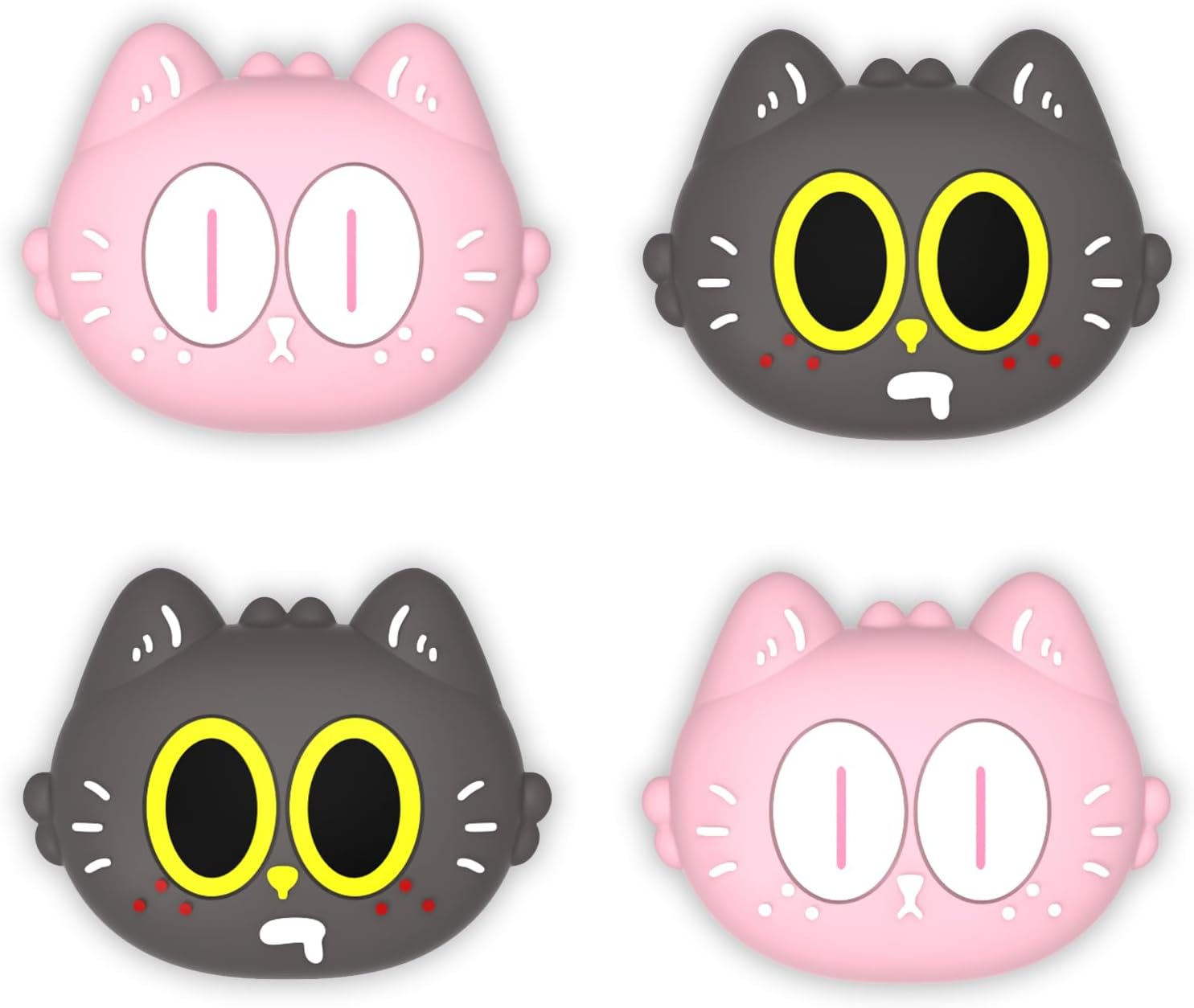 Playvital Joystick Caps for Nintendo Switch, Thumbstick Caps for Switch Lite, Analog Cover for OLED Joycon Thumb Grips - Moonlight Cat image number 3