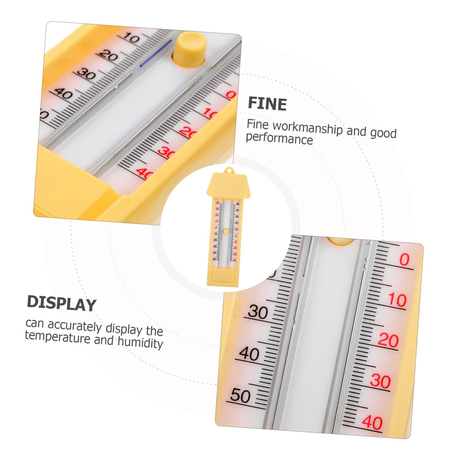 Maximum and Minimum Indoor Thermometer Celsius and Fahrenheit, Digital Temperature Monitor for Greenhouse and Indoor Use, Glass Wall-Mounted Hygrometer for Garden and Farming image number 3