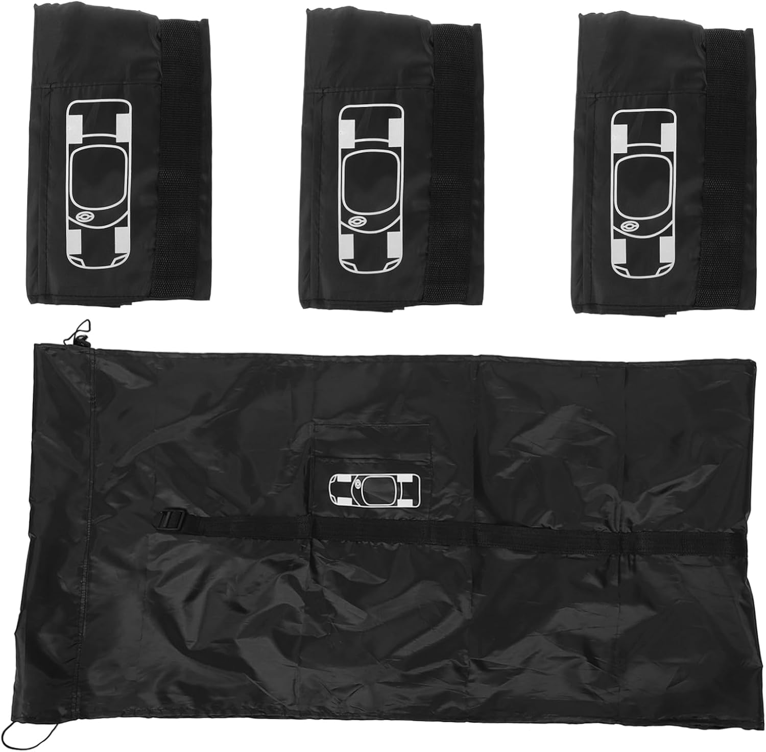 COSMEVIVI 4Pcs Car Wheel Cover Trailer Tire Covers Fitment Uv Protection for Women image number 3