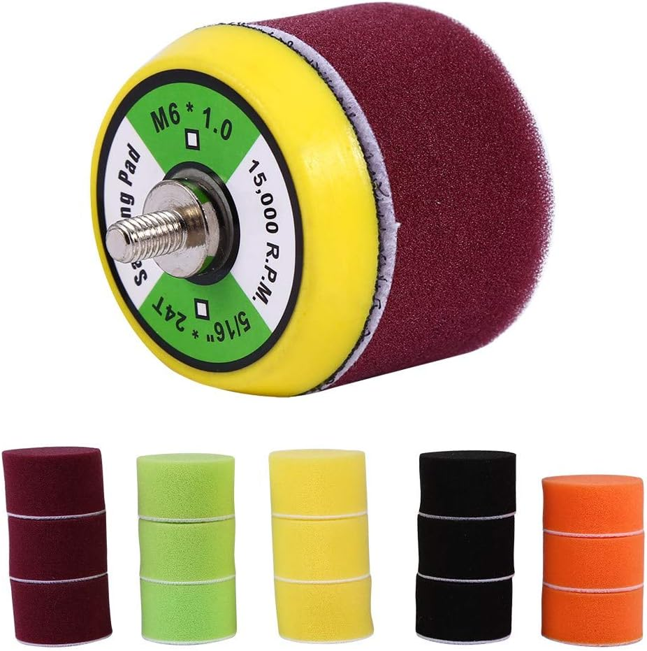 16PCS Polishing Pad Set, 5 Colors Multi Stage 2" Flat Buff Pads for Car Detailing & Waxing image number 4