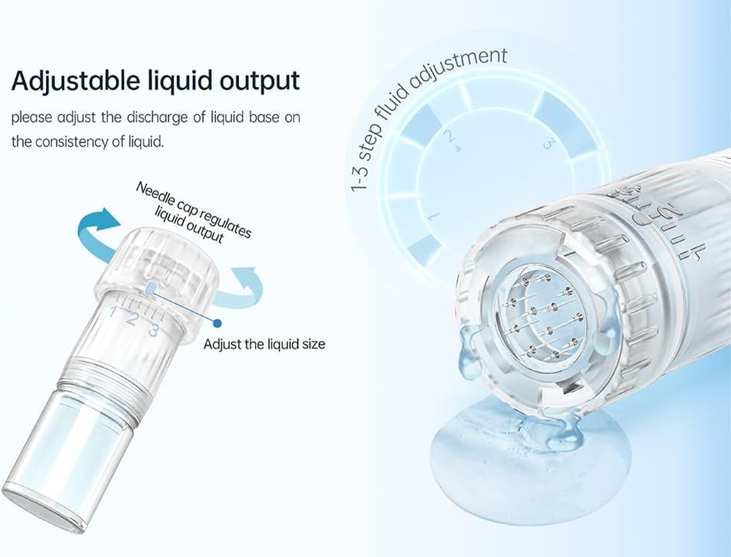 Hydra Pen H5 Microneedling Kit, Wireless Serum Applicator with EMS Microcurrent & LED Display, Skin Care Device for Wrinkle Reduction & Acne Scar Treatment, 12 Replacement Cartridges,Without Serum image number 4