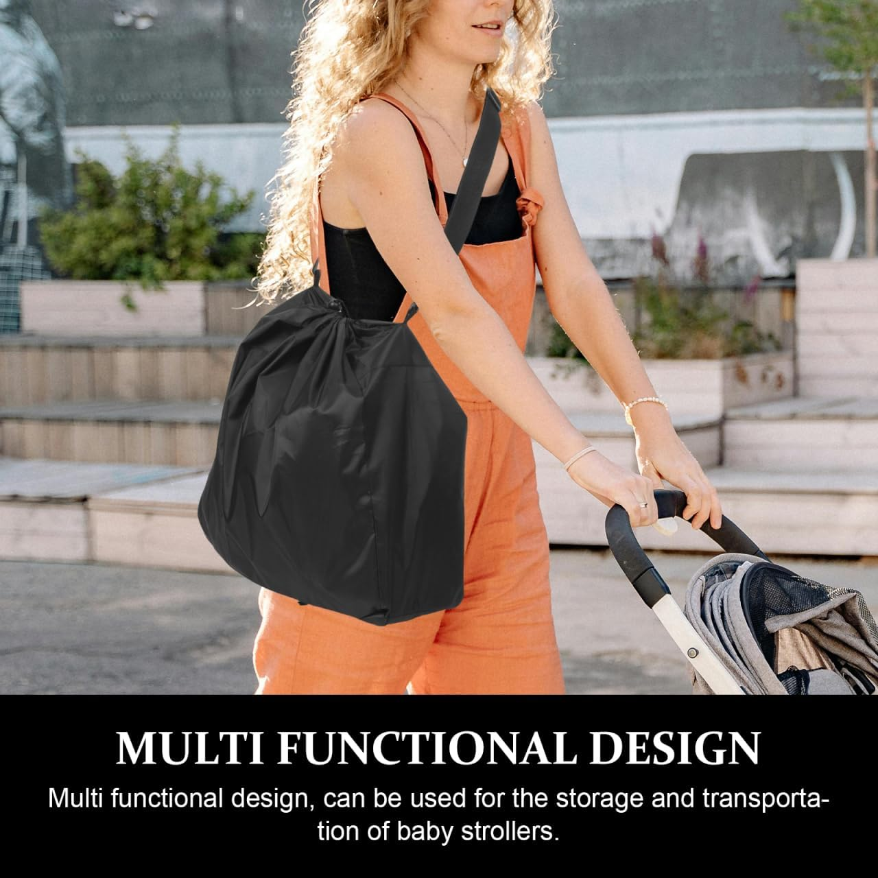 Abaodam Stroller Storage Bag for Air Travel Durable Oxford Cloth Pram Travel Bag with Shoulder Straps and Easy Carrying for Gate Check