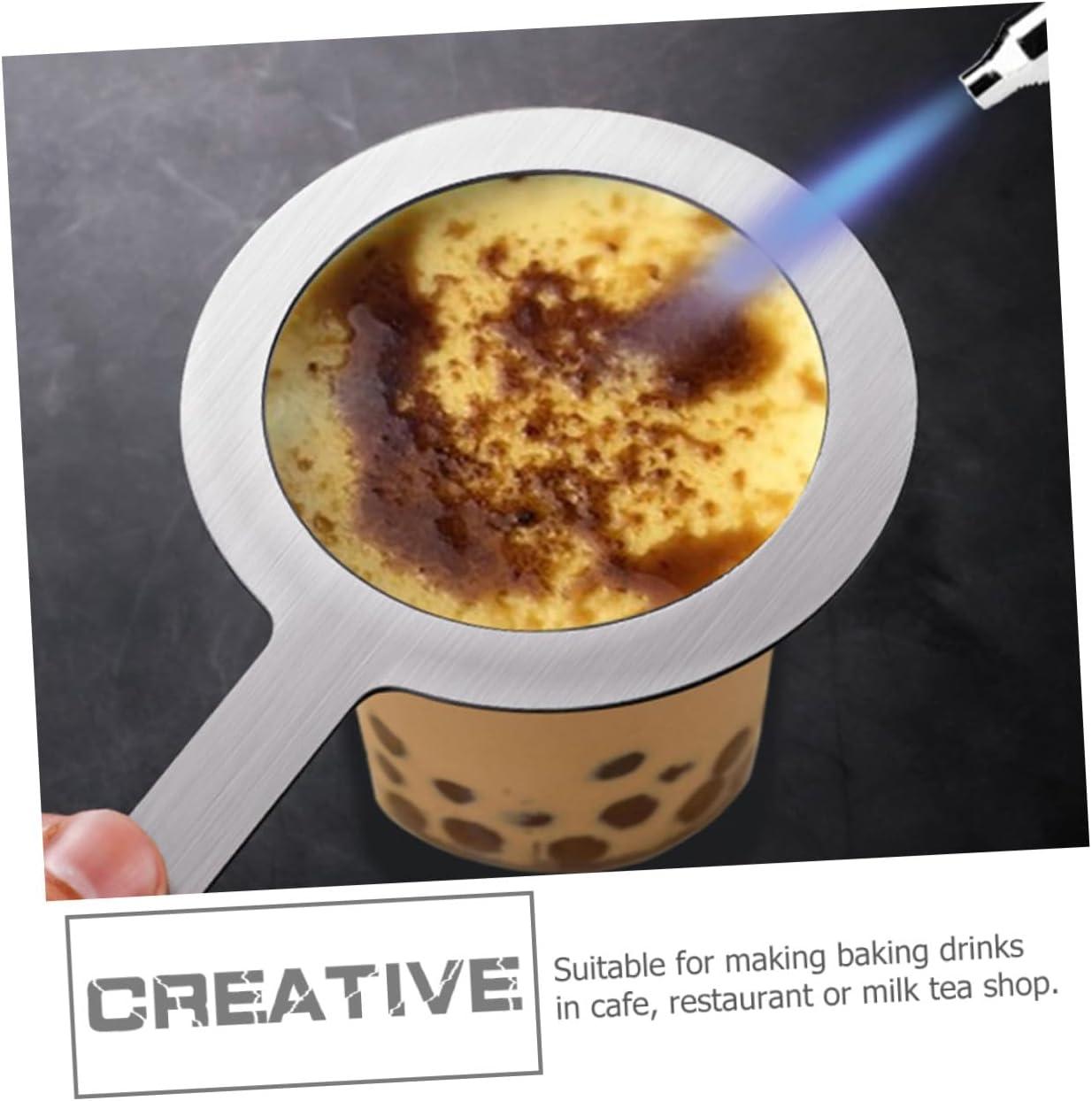 EPIGEIST 4Pcs Stainless Steel Baking Cup Rings Milk Tea Cup Rim Gaskets Smooth Anti-Scald Design for Dessert Shops Cafes and Milk Tea Lovers with Inner