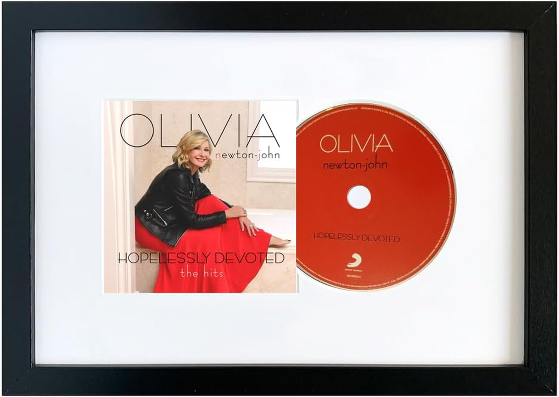 Olivia Newton-John-Hopelessly Devoted - the Hits CD Framed Album Art
