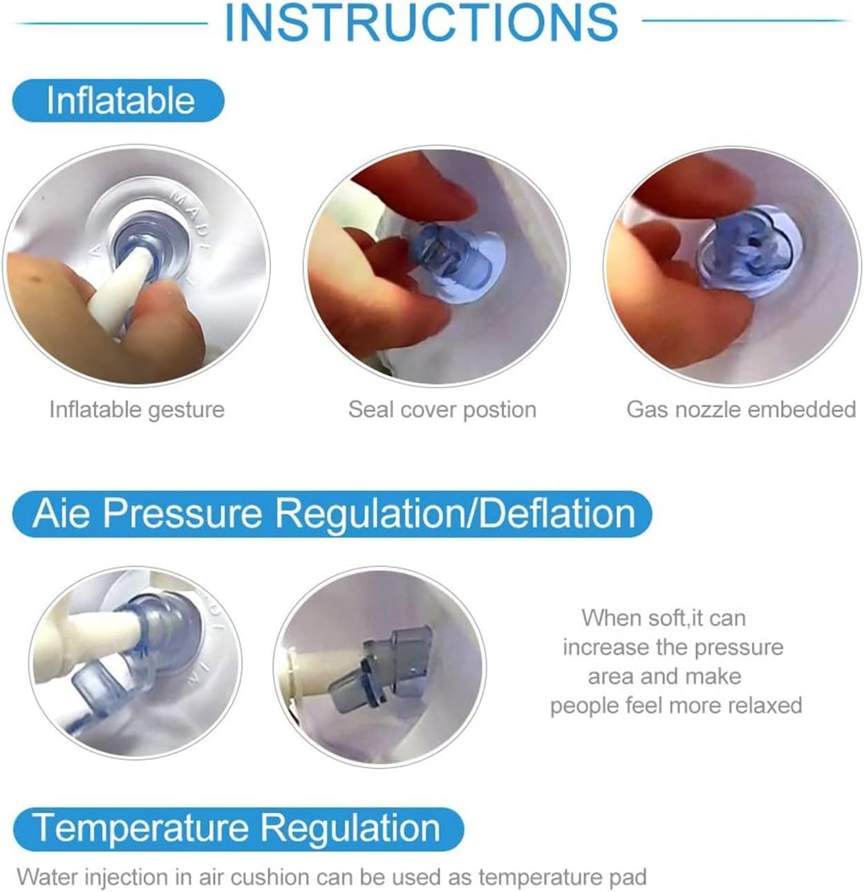 Hair Washing Basin, Inflatable Shampoo Basin, Portable Shampoo Bowl for the Elderly, Disabled, Pregnant Woman, Bedridden and Handicapped image number 4