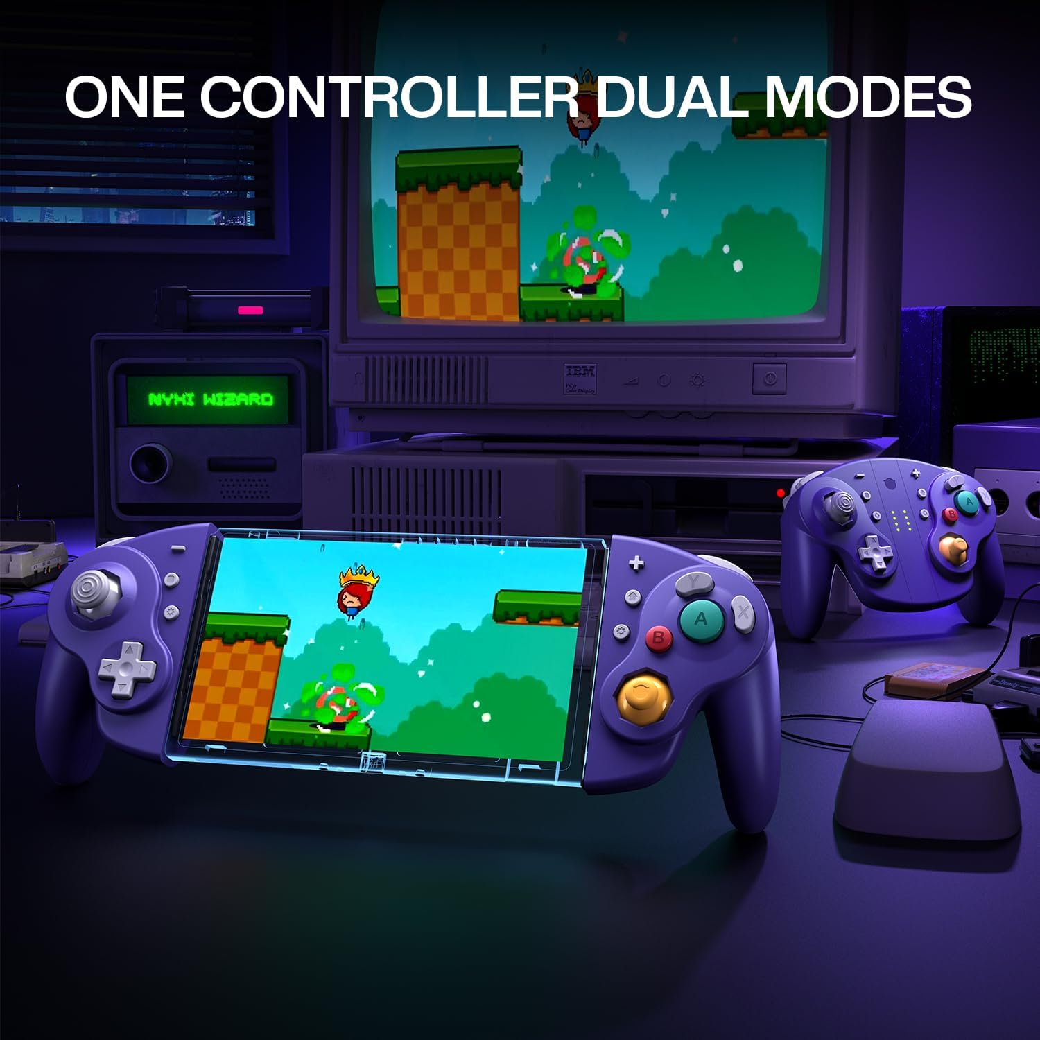 NYXI Wizard 2 Gamecube Switch Controller, TMR Hall Joystick Wireless Controller, Adjustable Triggers, NFC, Programmable Buttons, 6-Axis Gyro, HD Rumble for Switch/Gamecube/Wii/Pc image number 4