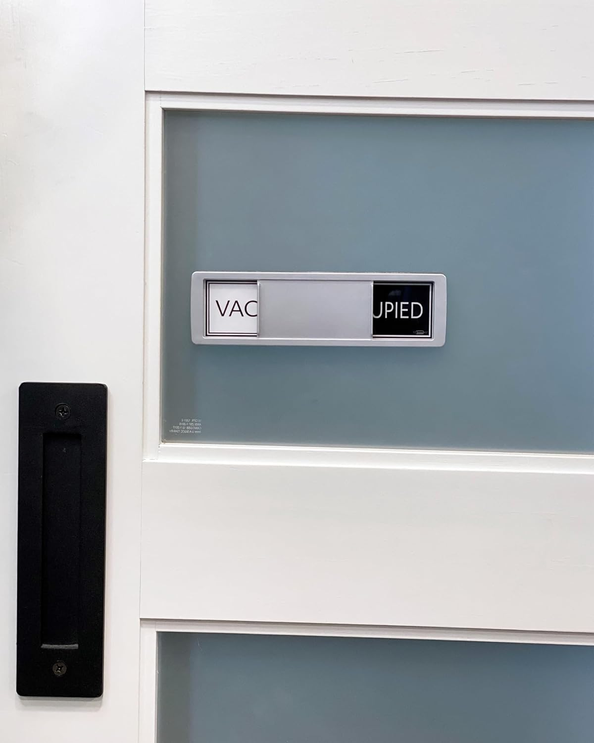 Black & White Vacant Occupied Office Sign for Bathroom Door - Privacy Sign for Home, Office Restroom, Business or Restaurant - 7X2 Inches