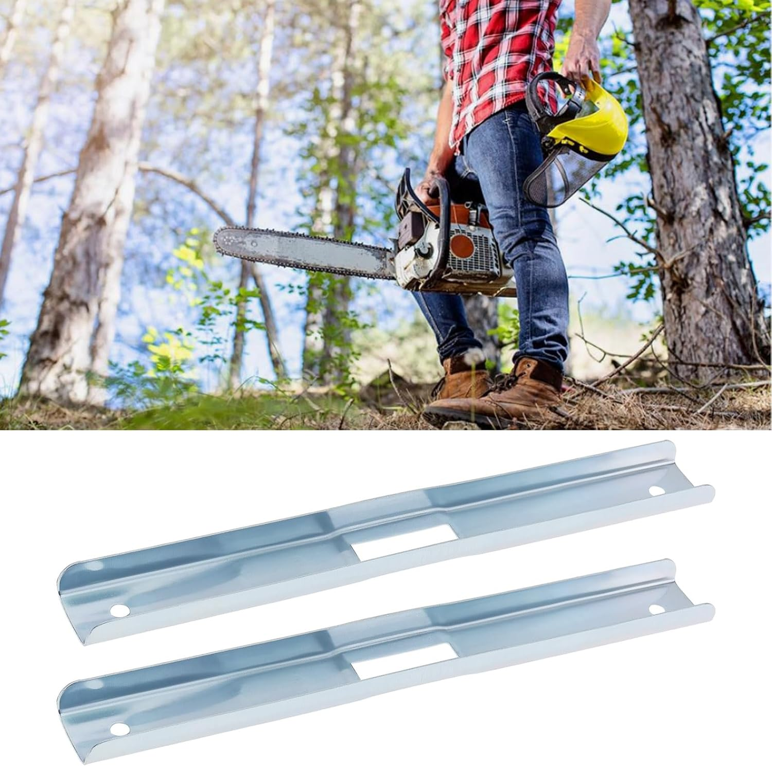 2Pcs Portable Chainsaw Depth Gauge File Guide Tools 0.63Mm Compatible with Oregon Raker Chain Saw image number 2