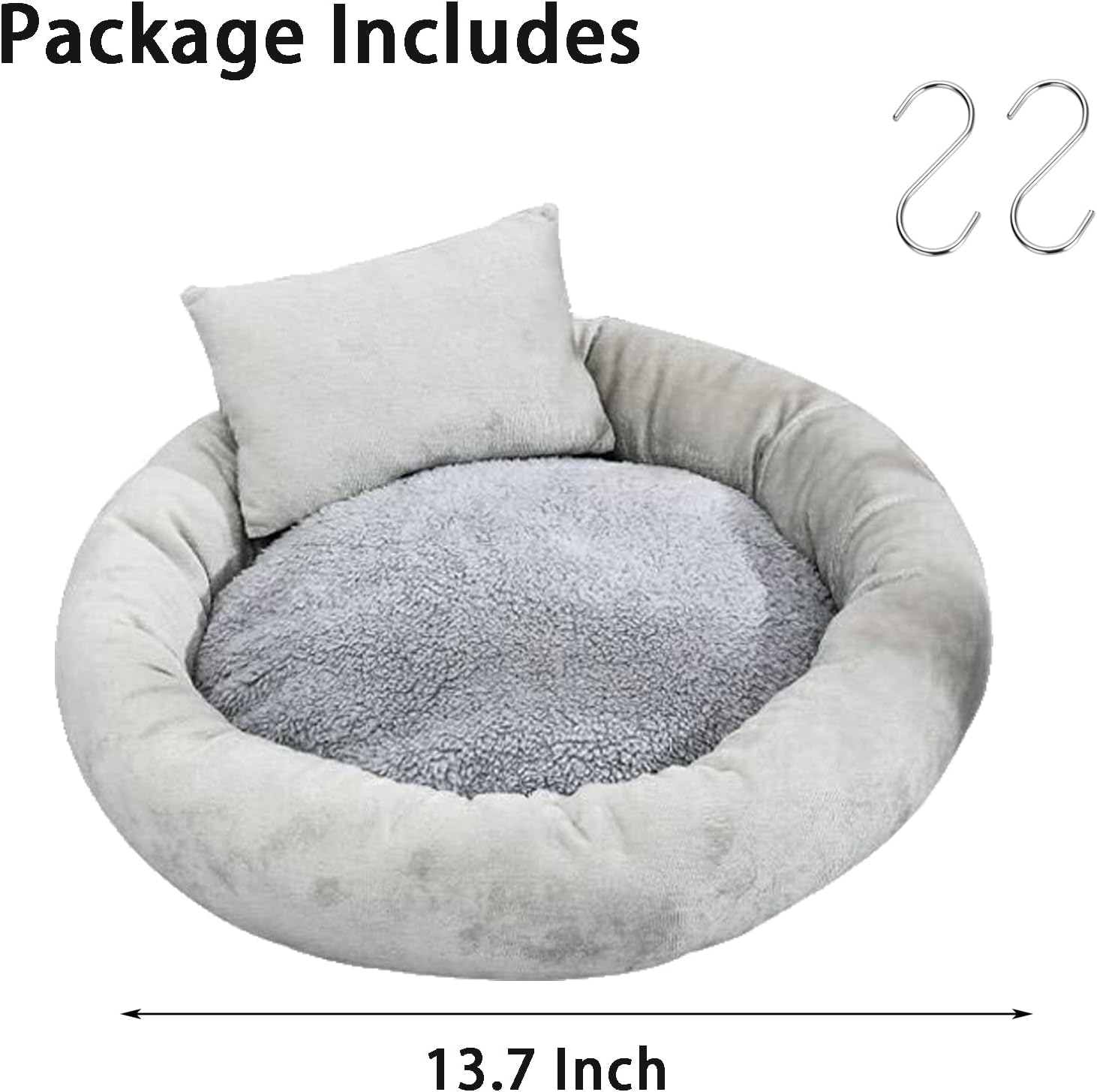 3 PCS Cat Hammock,Boho Hanging Cat Perch with Cat Sofa and Hook,For Cats inside and Outside,Suppleness Cats Swing for Sleeping,Playing (White) image number 4