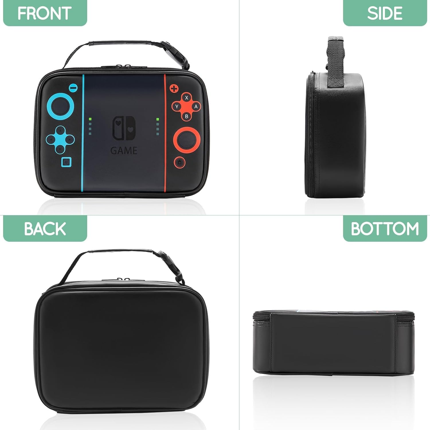 Kids Lunch Box,Boy Insulated Lunch Bag Game Lunch Box Leather Waterproof Thermal Cooler Bag School Daycare Lunch Boxes for Boys Girls Kids Toddlers Teen image number 6