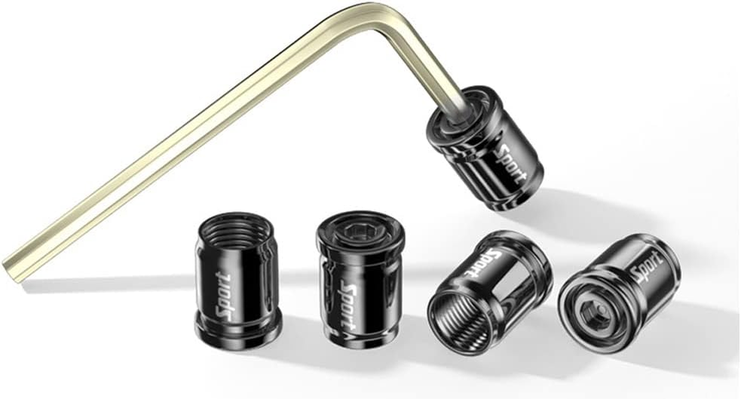 Dsycar 8 Pack Locking Tire Valve Stem Caps Auto Wheel Tyre Air Stems Cover with Rubber Seal, Anti-Theft Aluminum Valve Stem Caps Fits Cars, Motorcycles, Bicycles, Lock Tight Fit (8 Pack Bullet/Black) image number 3