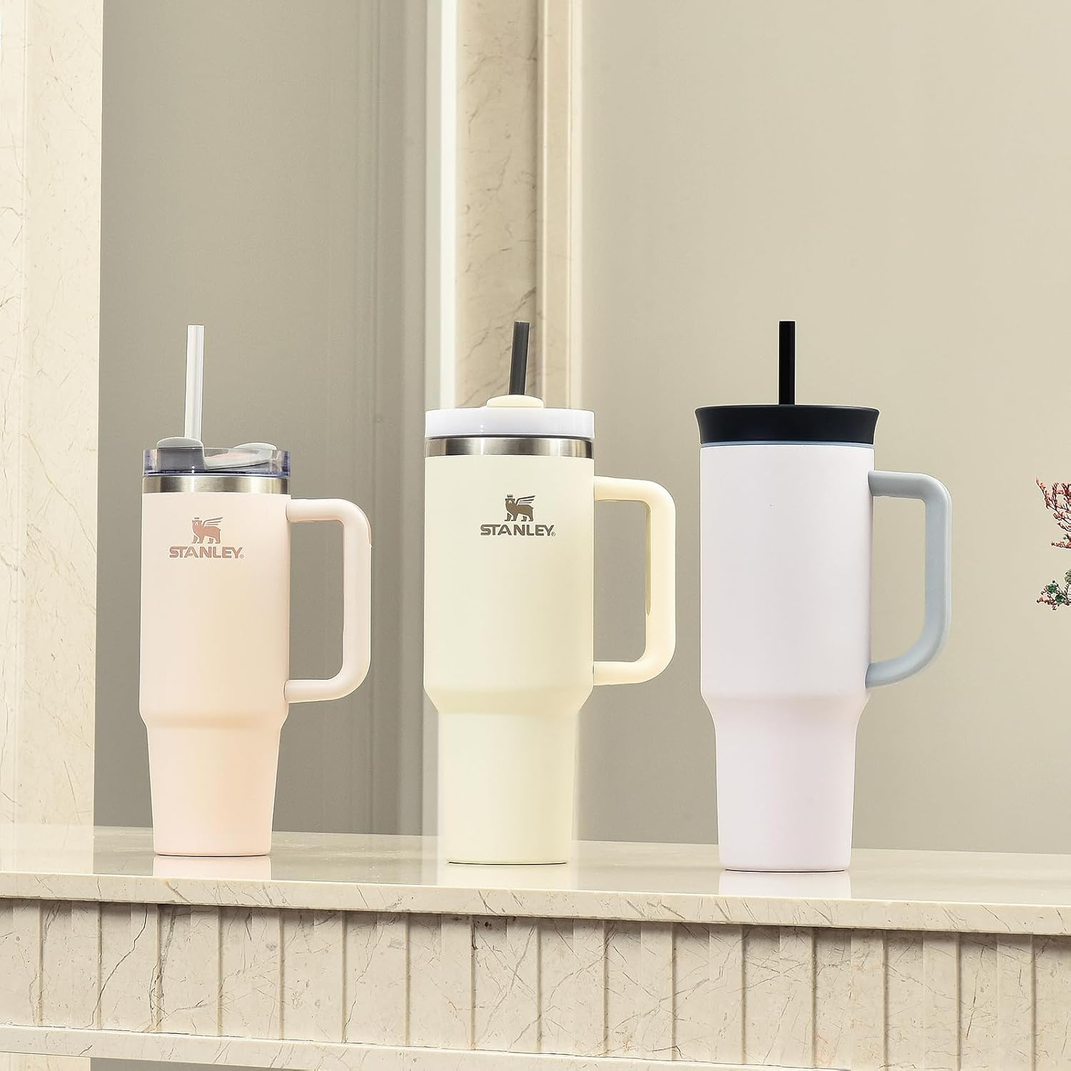 VITEVER Replacement Straw Compatible with Stanley 40 Oz 30 Oz Cup Tumbler, 6 Reusable Straws with 1 Cleaning Brush,Plastic (Clear) - Grey image number 7