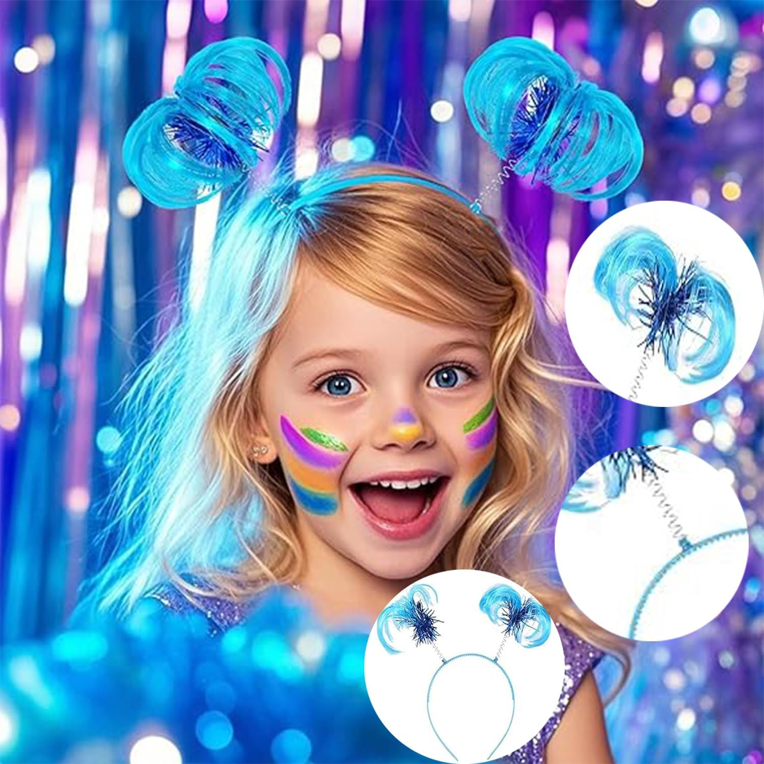 Roczential Red and Blue Women'S Clothing Set Includes a Blue Tutu, Striped Socks, Stretch Gloves, a Headpiece, a Halloween Costume, Accessories, and a Book Week Outfit image number 1