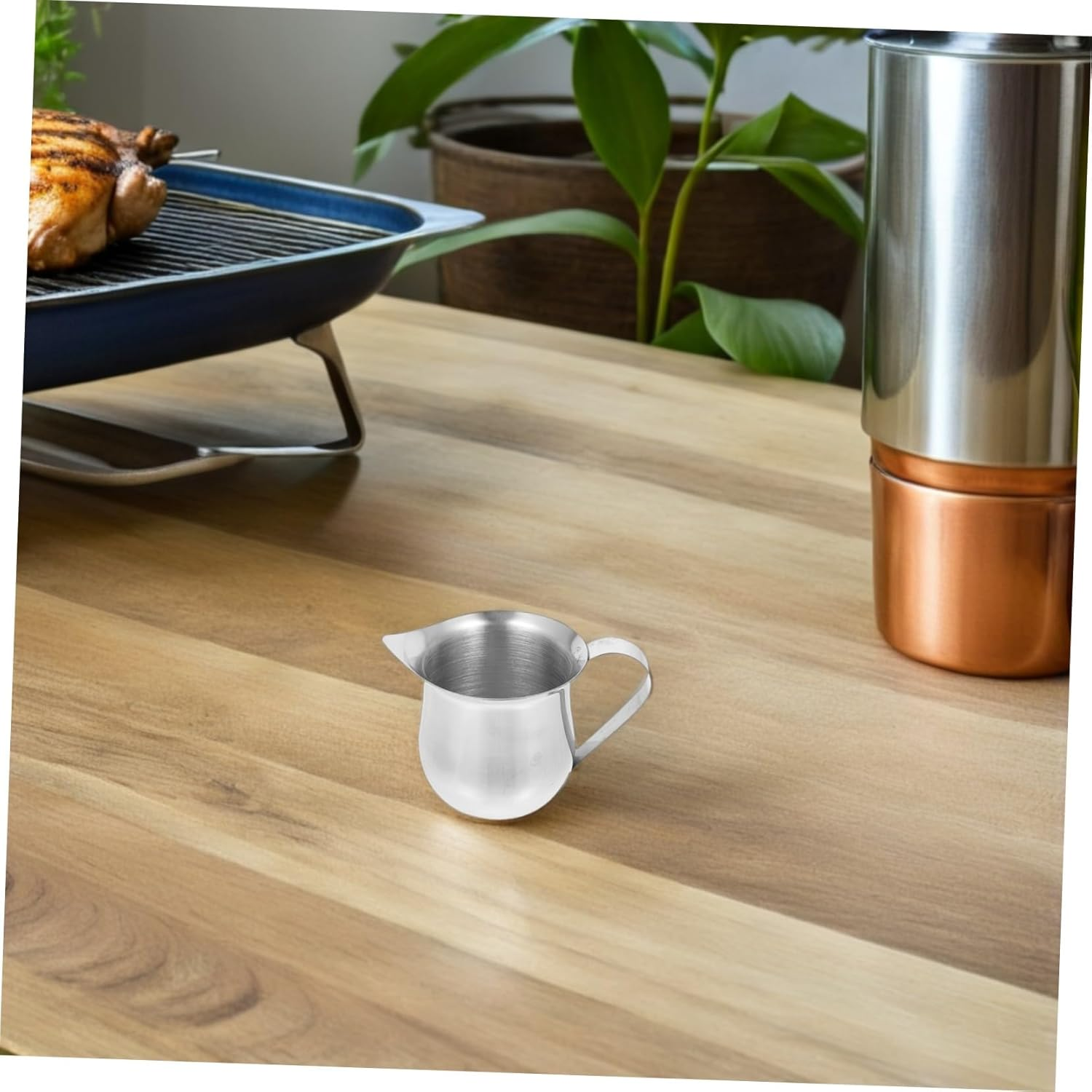 Toddmomy 3Pcs Stainless Steel Milk Frothing Pitchers with Narrow Spout for Precision Pouring Portable Creamer Cups for Camping and Outdoor Espresso Lightweight Coffee Jug image number 1