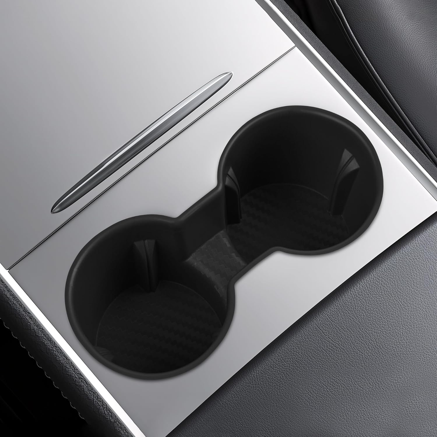 Frani Center Console Cup Holder Designed for Tesla Model 3 2021-2023 Model Y 2021-2024,Tesla Interior Center Console Accessories White