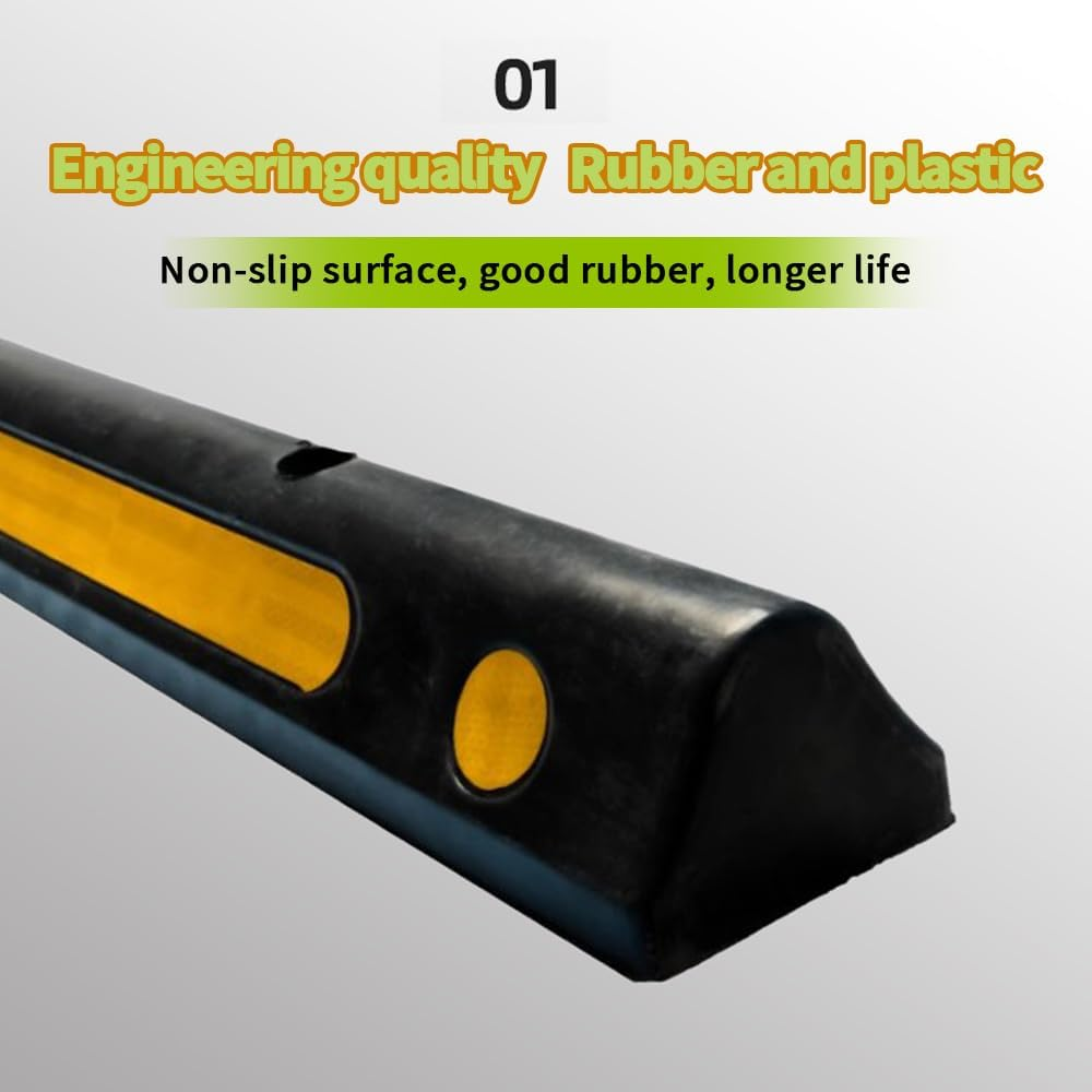 TOMVAES Garage Floor Stops for Vehicles,Truck Curb Tire Wheel Guide Blocks, Car Park Aid Assist Bumpers/Stopper for Driveway Stop for Car Vans Trucks Tire Wheel Guide Block Protect Bumper