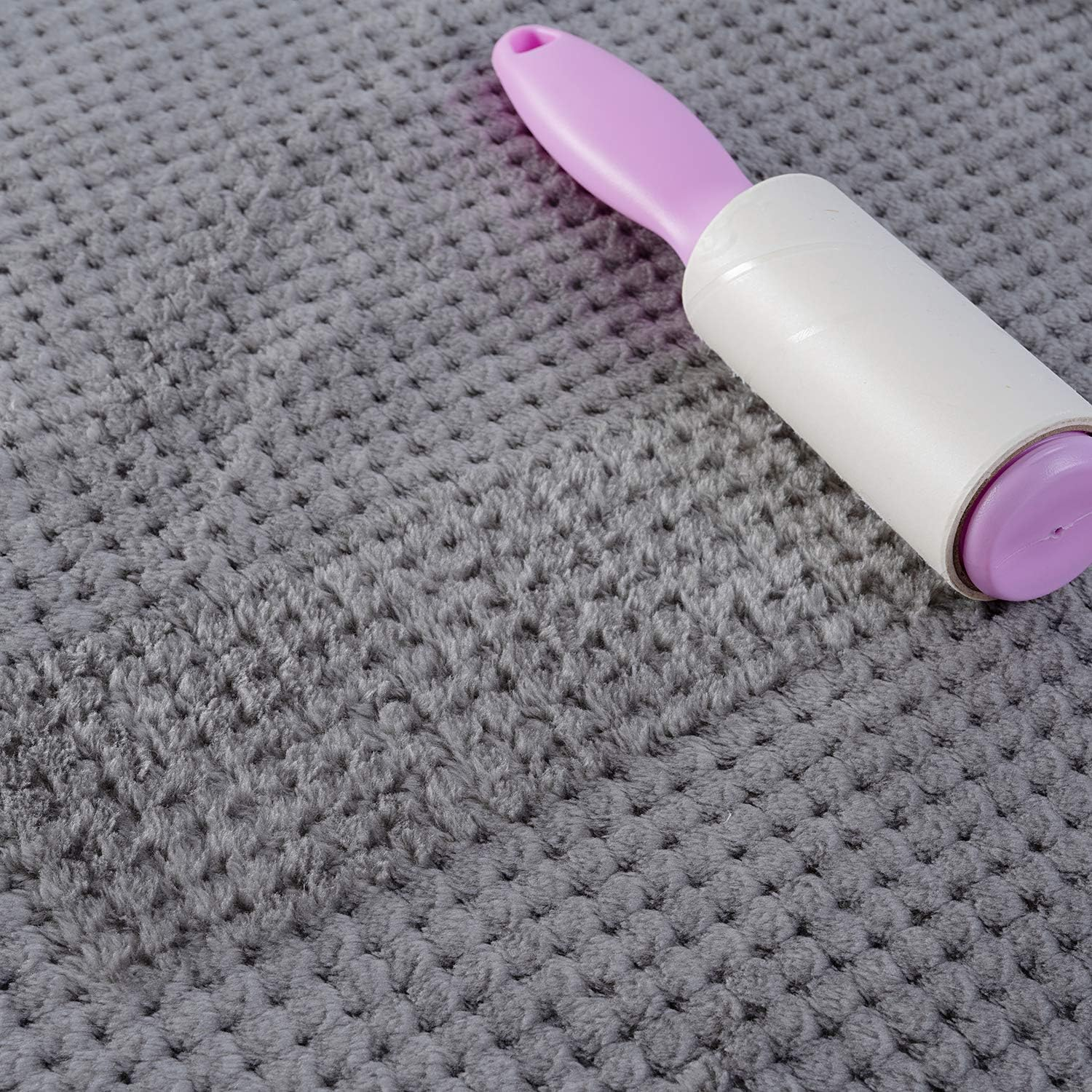 Warm Soft Fuzzy Dog or Cat Blanket, Plush Fleece Throws for Puppy, Kitten, Bed, Couch, Sofa, Travel (L/40" X 48", Grey) image number 4