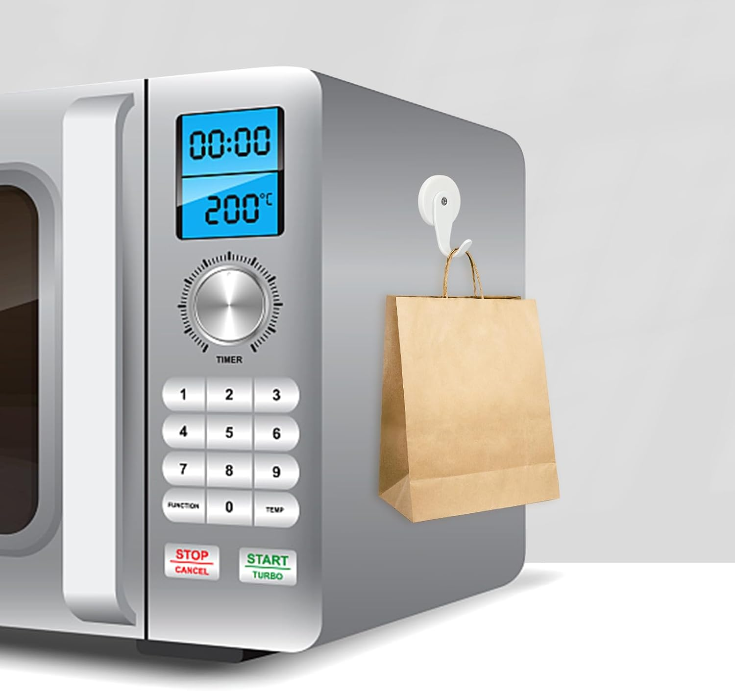 FYY Magnetic Wreath Hanger - 2 Pack Heavy Duty Magnets with Hook for Refrigerator, Christmas Decoration Magnetic Hooks for Metal Front Door, Cruise Hook Hanger for Hanging Cabins Grill Coat Pattern 2W image number 3