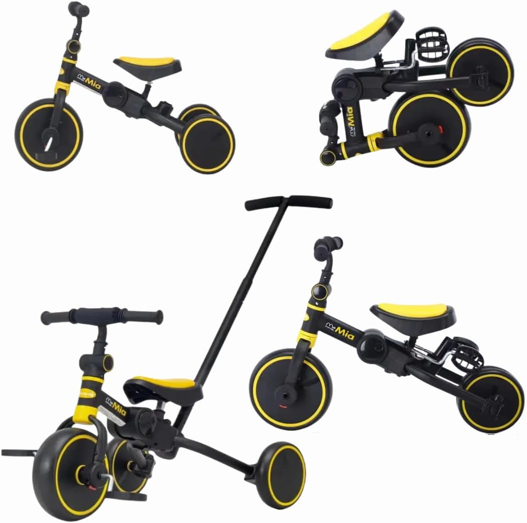4 in 1 Toddler Bike with Parent Push Handle Balance Bike for 1 Year to 4 Years Old Kids| Toddler Tricycle | Gift & Toys for Boy & Girl, Lightweight, Portable & Foldable Push Bike, Removable Pedals image number 1