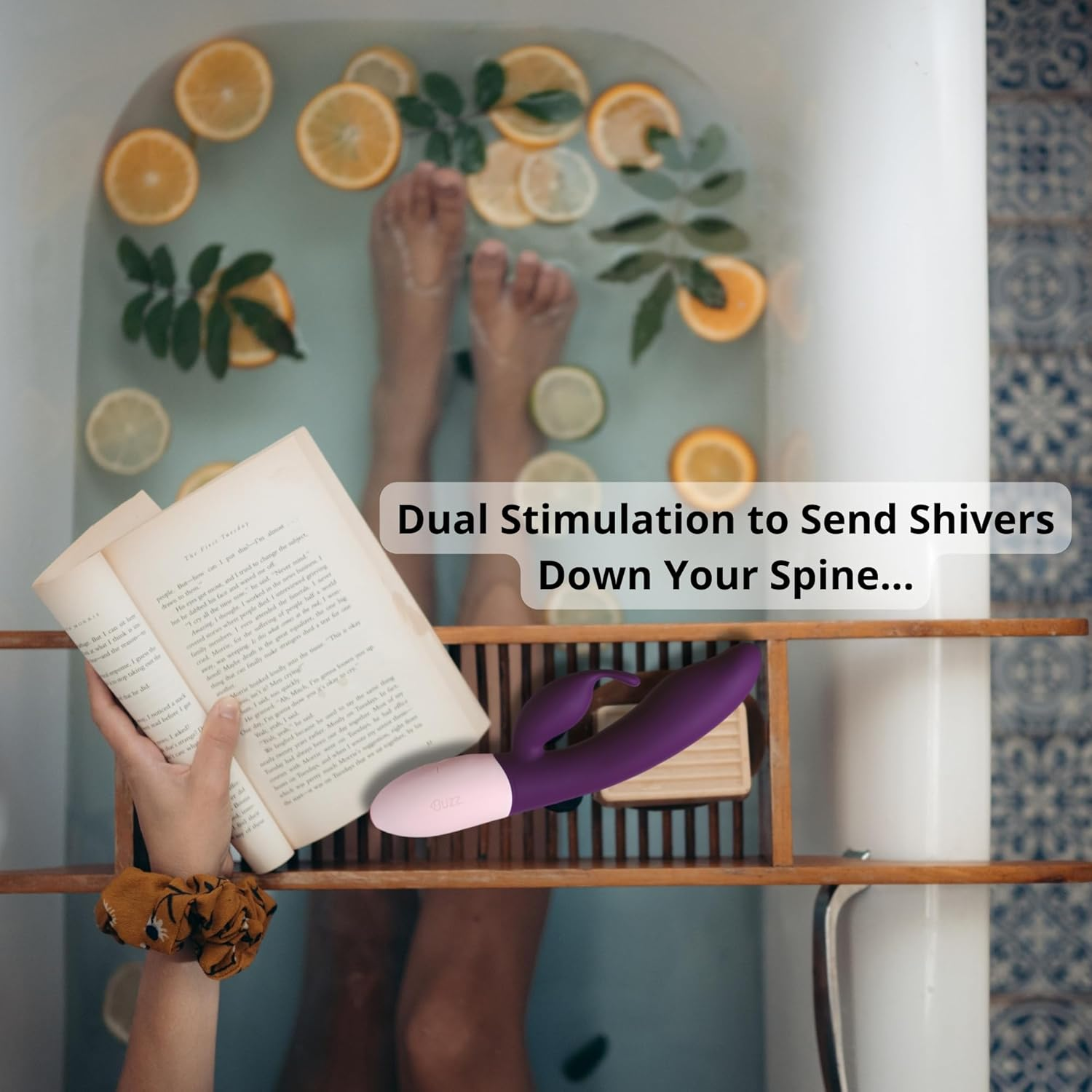 BUZZ Rabbit Vibrator Wand - Thrusting Sex Toy for Women, Customised Vibrations & Intensities, Flexible Design, Minimised Hand Vibration