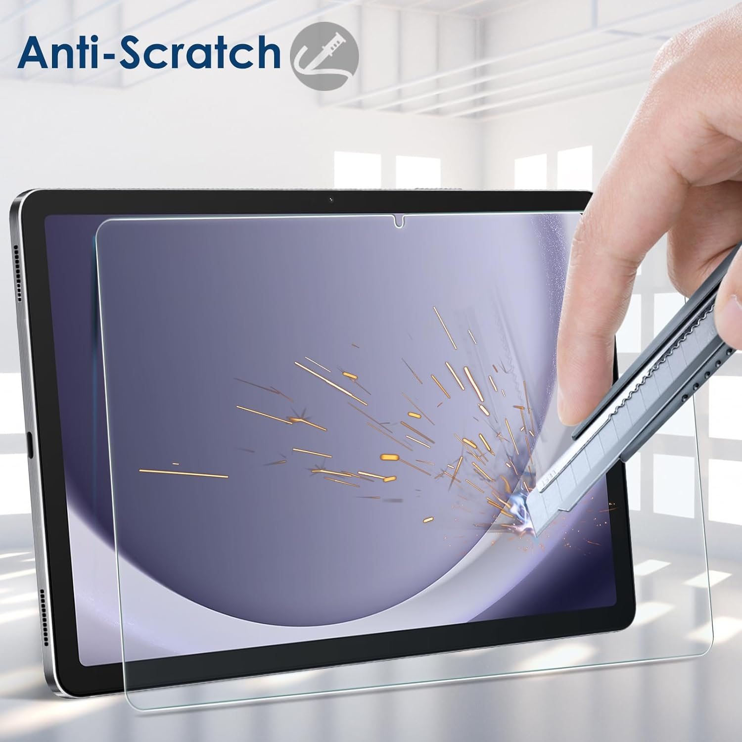 Bighan 2 Pack Screen Protector Compatible with Samsung Galaxy Tab A9 plus 11 Inch, 9H Hardness Tempered Glass Film Clear Anti-Bubble Full Coverage Foil image number 4