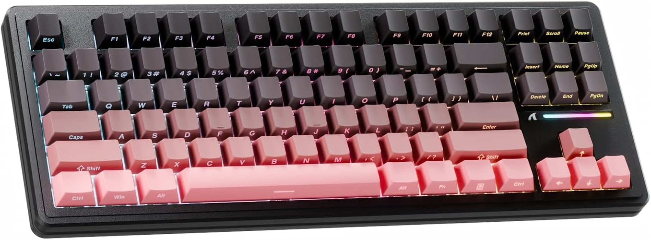 ATTACK SHARK M87PRO Compact 3-Mode Mechanical Keyboard Bluetooth/Wireless/Wired 2.4Ghz Type-C 87 Keys 80% Layout RGB Light Hot Swap Gasket Structure Gaming Keyboard for Win/Mac-Blackberry image number 3