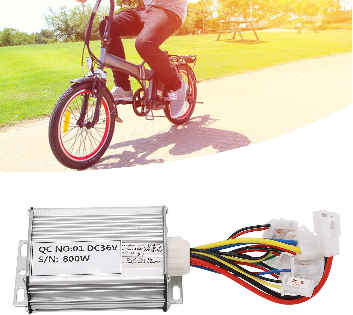 Brushless Controller, 36V 800W Aluminium Alloy Housing E Bike Brushless Motor Controller for Electric Scooter, High Temperature Resistant Wire Brushed Controller image number 4