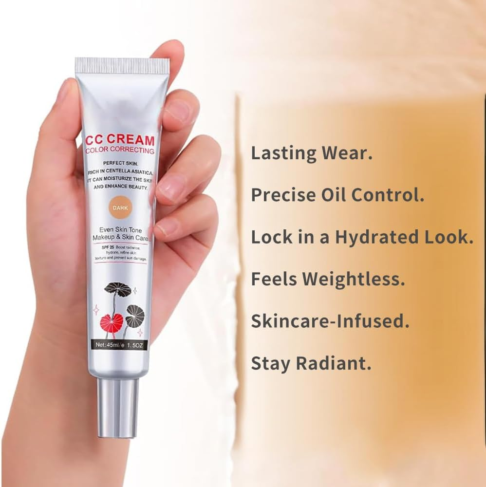 Depehelp Satin Skin Cc Cream, Color Correcting Pre - Makeup Foundation, Invisible Pore, Even Skin Tone, Moisturizing Matte Foundation for All Flesh (2Pcs)