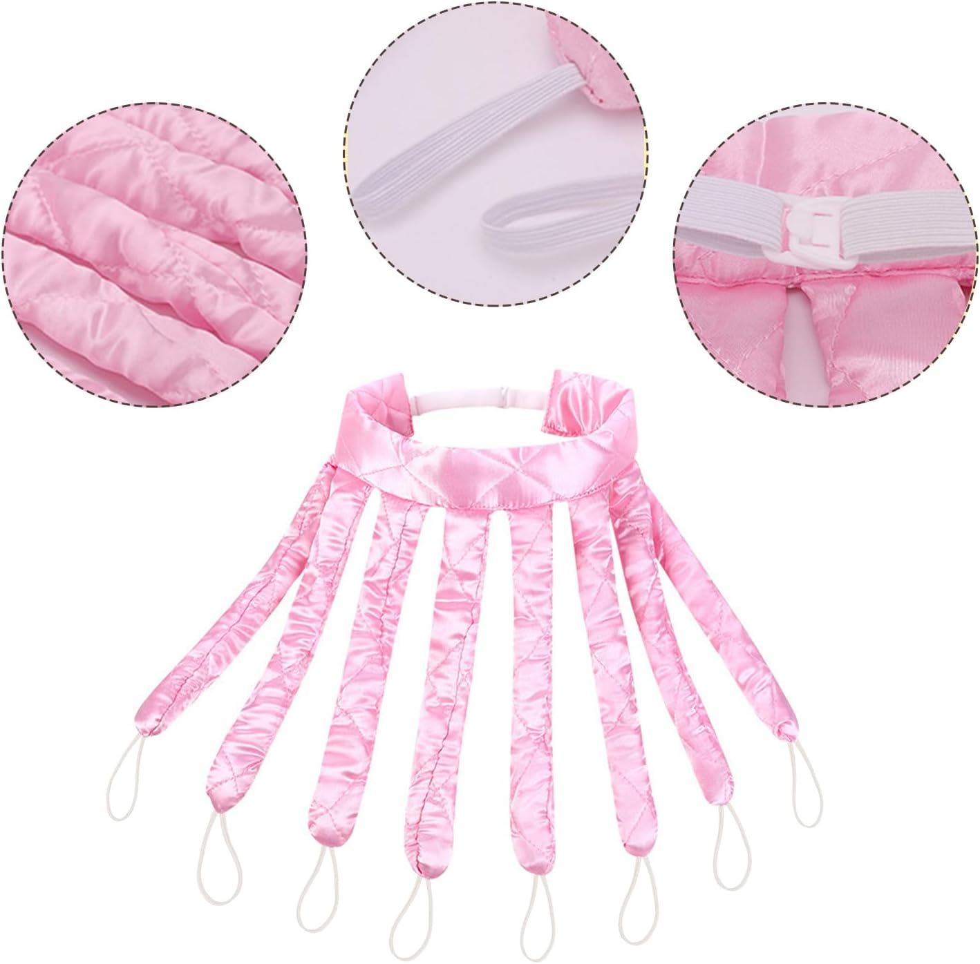 SYEYCW 1 Pcs Octopus Curling Rod, Soft No Heat Hair Curlers, Heatless Curling Rod Headband, Hair Curlers for Sleeping Overnight, Hair Curlers for Long Hair, DIY Curlers Hair Styling Tools, Pink image number 5