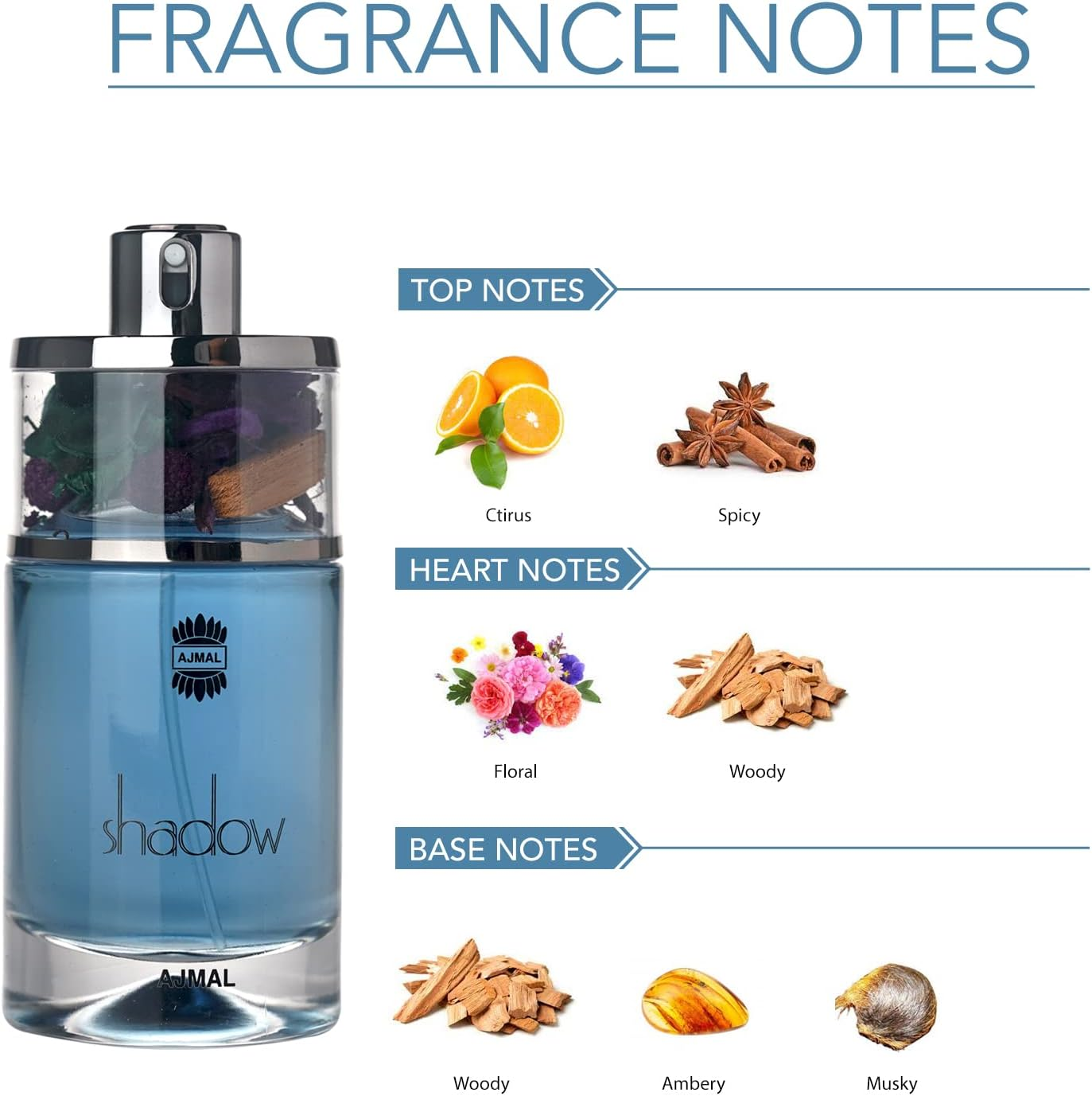 Ajmal Shadow Spray Male EDP, 75 Ml image number 2