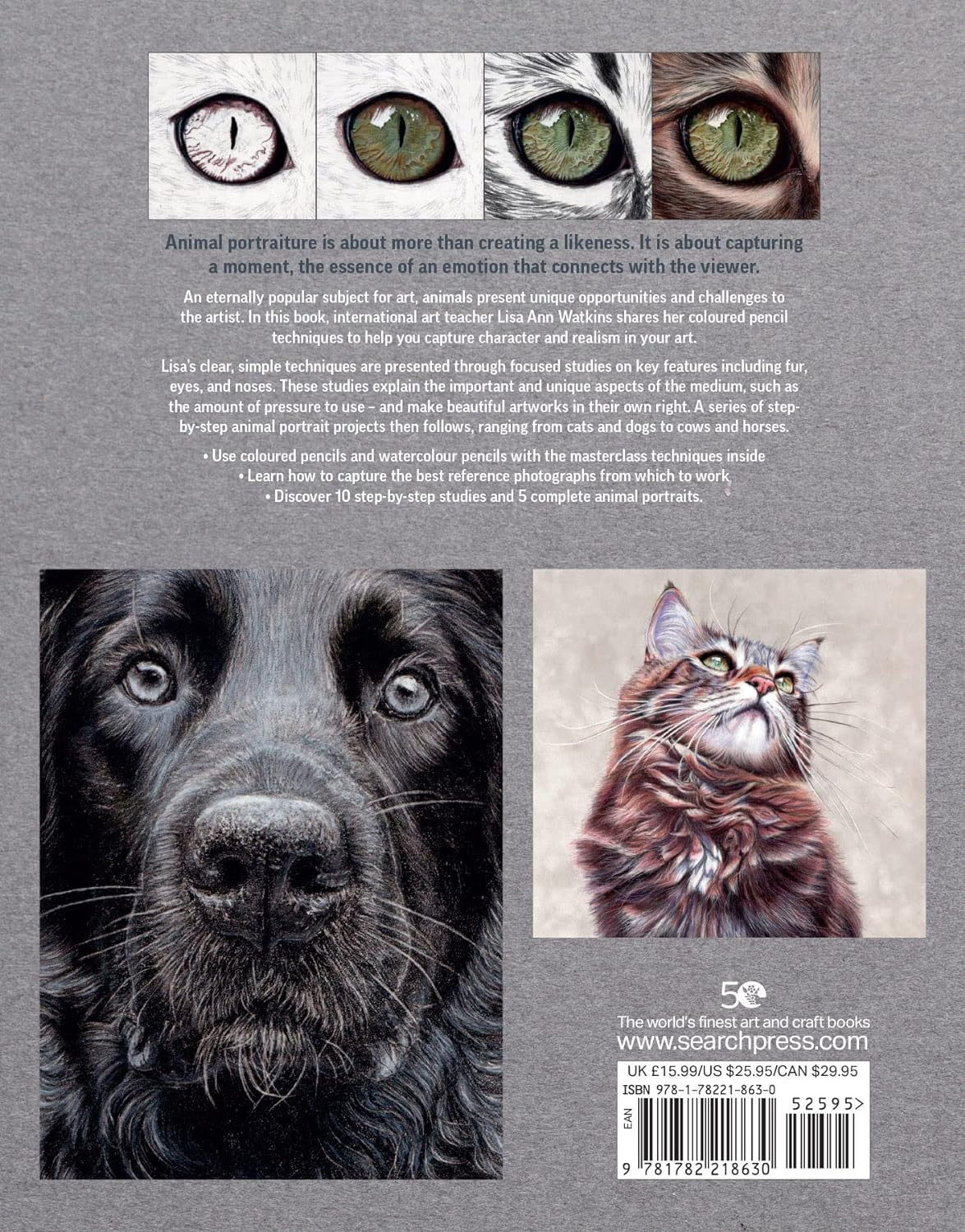 Drawing Animal Portraits in Coloured Pencil