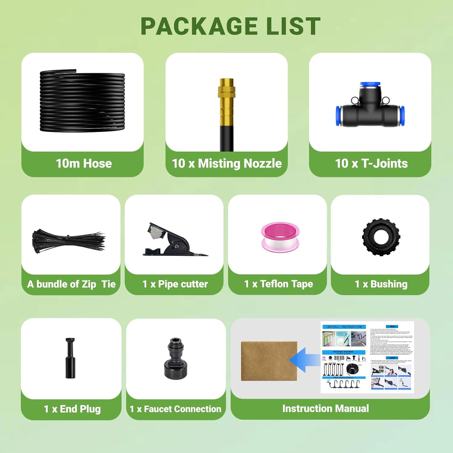 Garden Irrigation Drip Watering System with 360&deg; Rotating Garden Sprayer Auto for Outdoor Plants Water-Saving Micro Irrigation Kit Misting Cooling System for Garden Potted Plants Yard image number 5